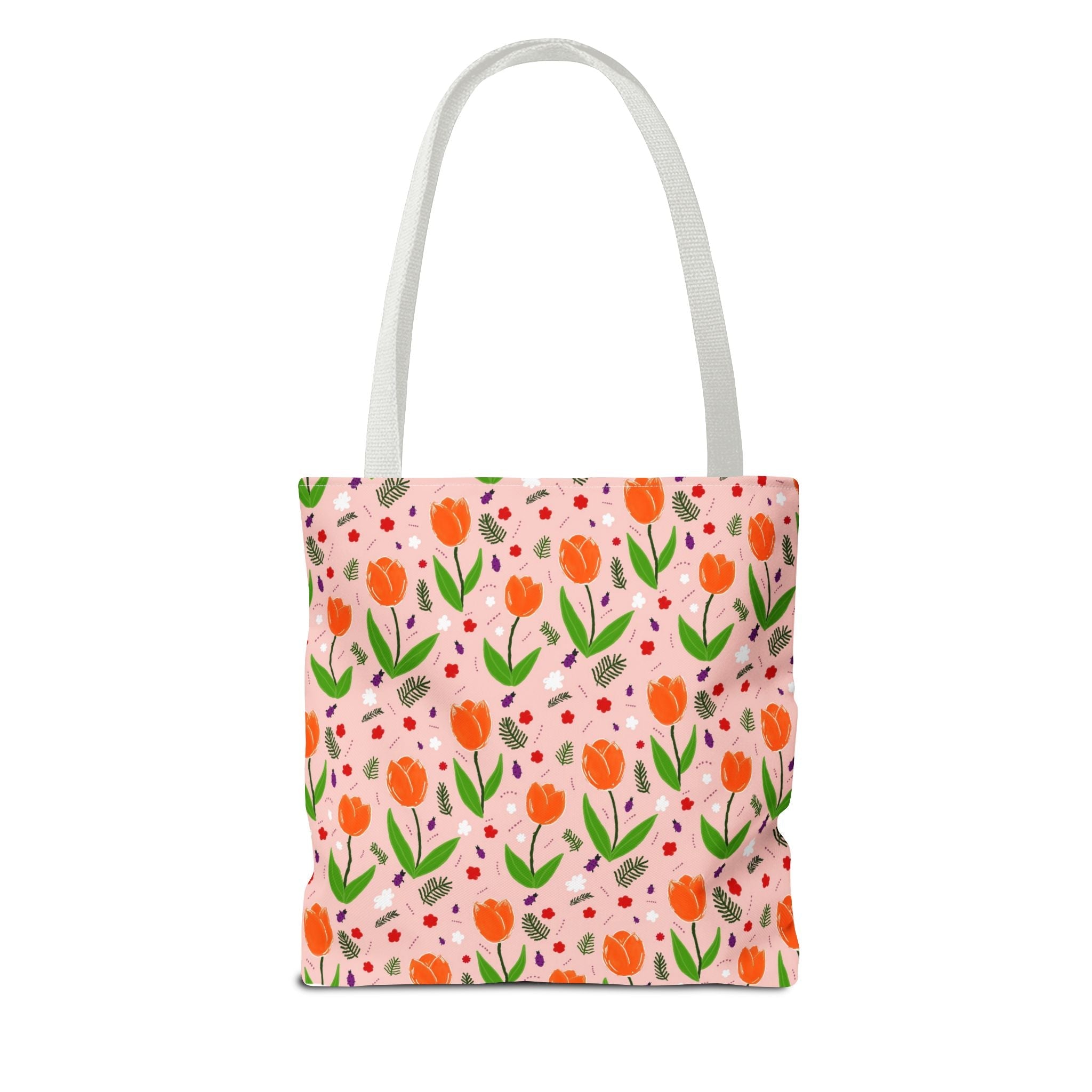 Orange Tulip Hand Designed Art Botanical Print Tote Bag (AOP) Printify