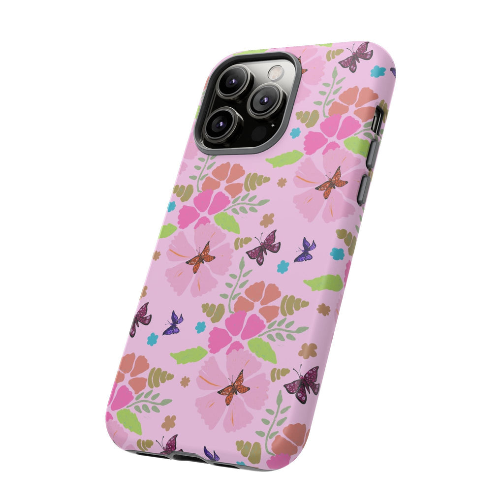 Pink Butterfly Garden Theme Tough Cases Printify