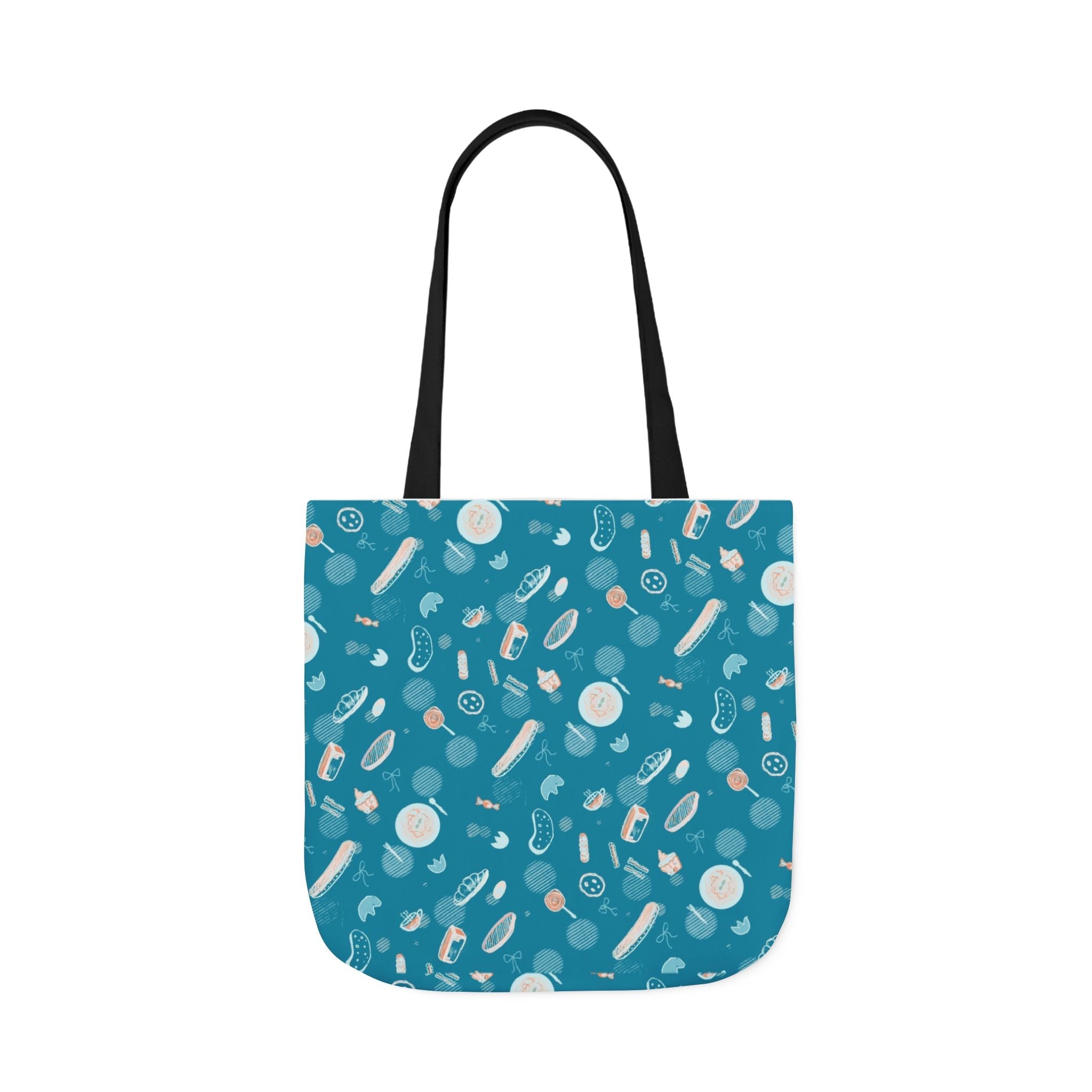 Reusable Snack Hand Drawn Art Print Canvas Tote Bag, 5-Color Straps Printify