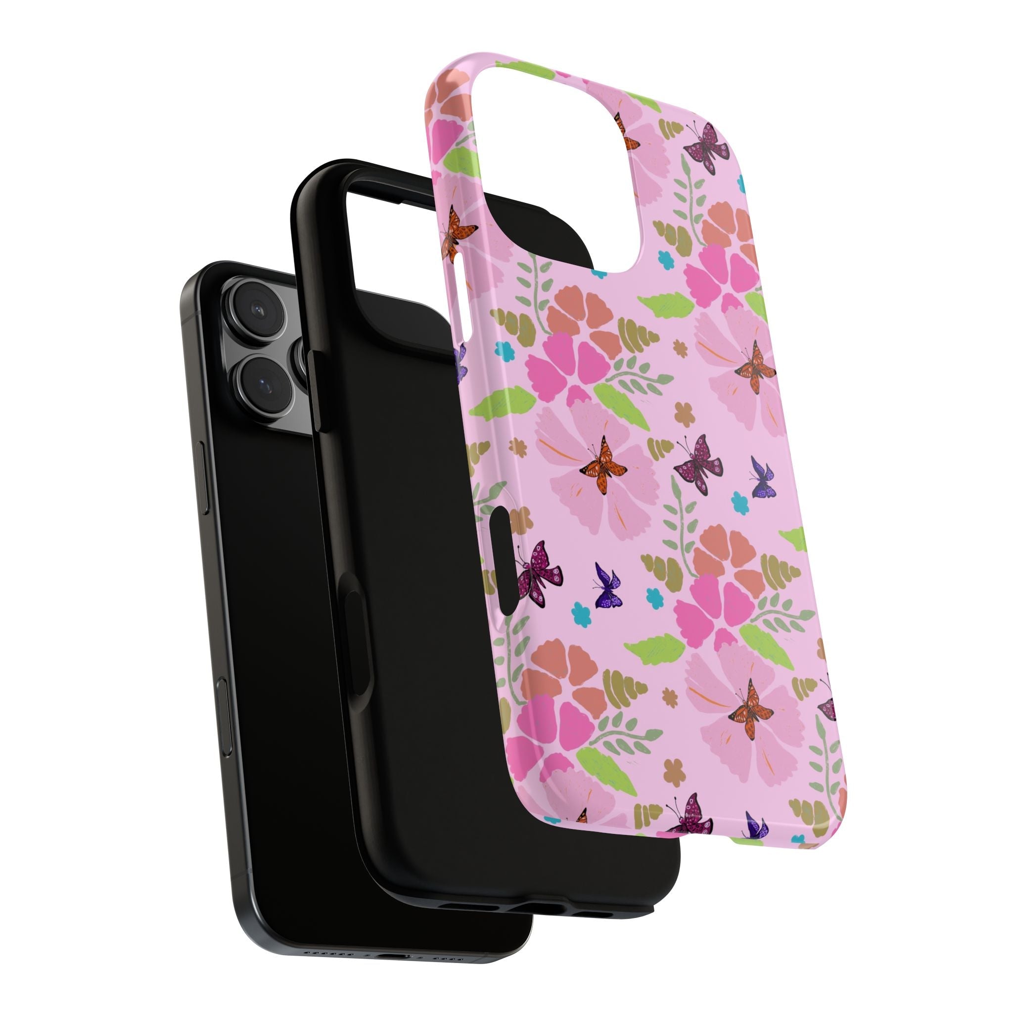 Pink Butterfly Garden Theme Tough Cases Printify