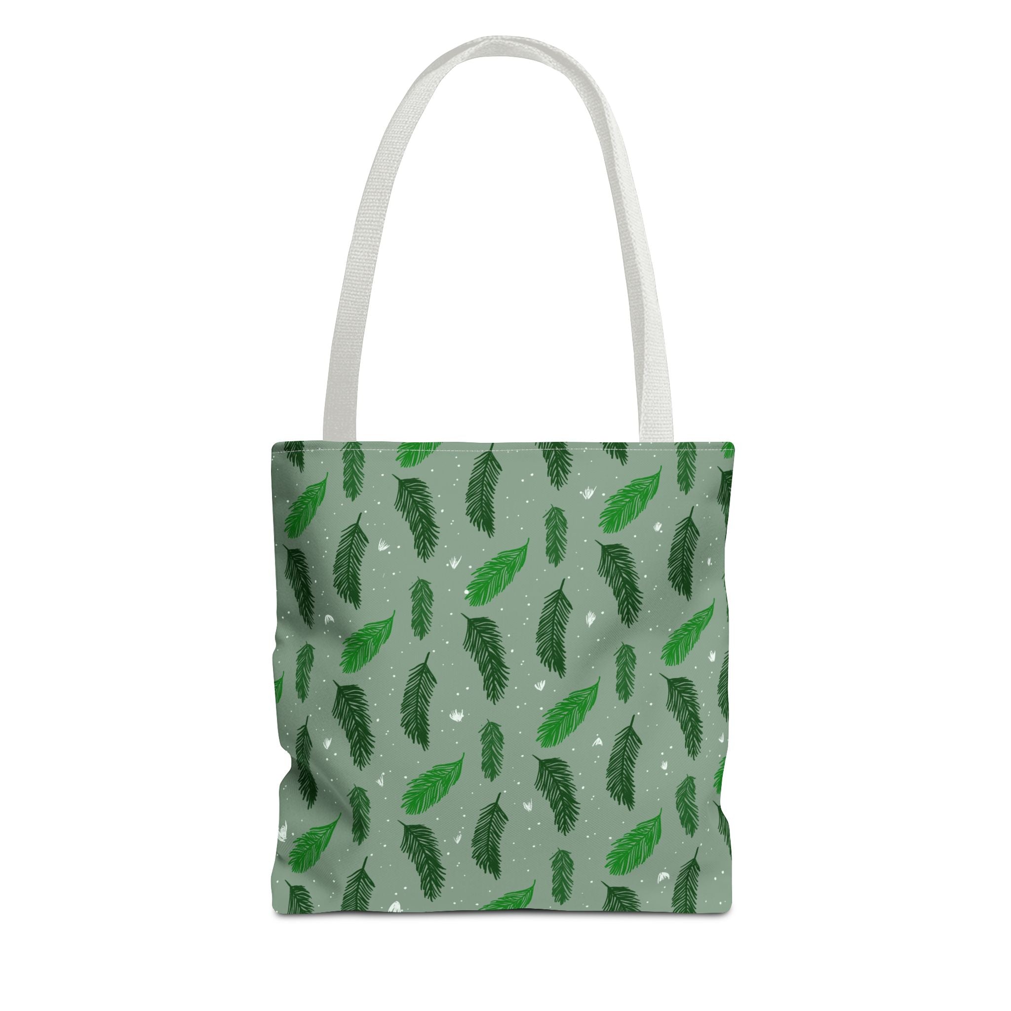 Olive Green Hand Drawn Botanic Print Tote Bags Printify