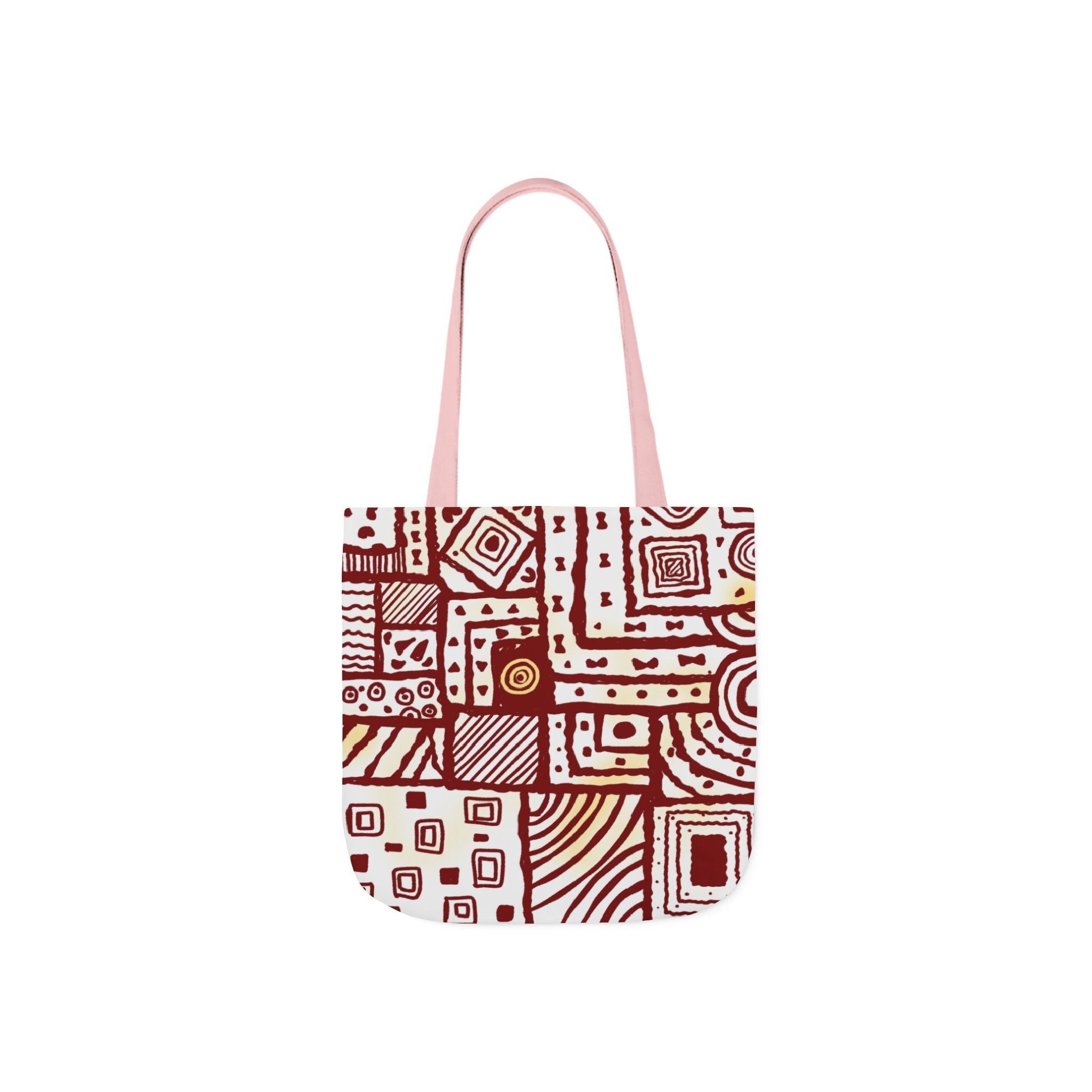 Abstract Pattern Canvas Tote Bag, 5-Color Straps Printify