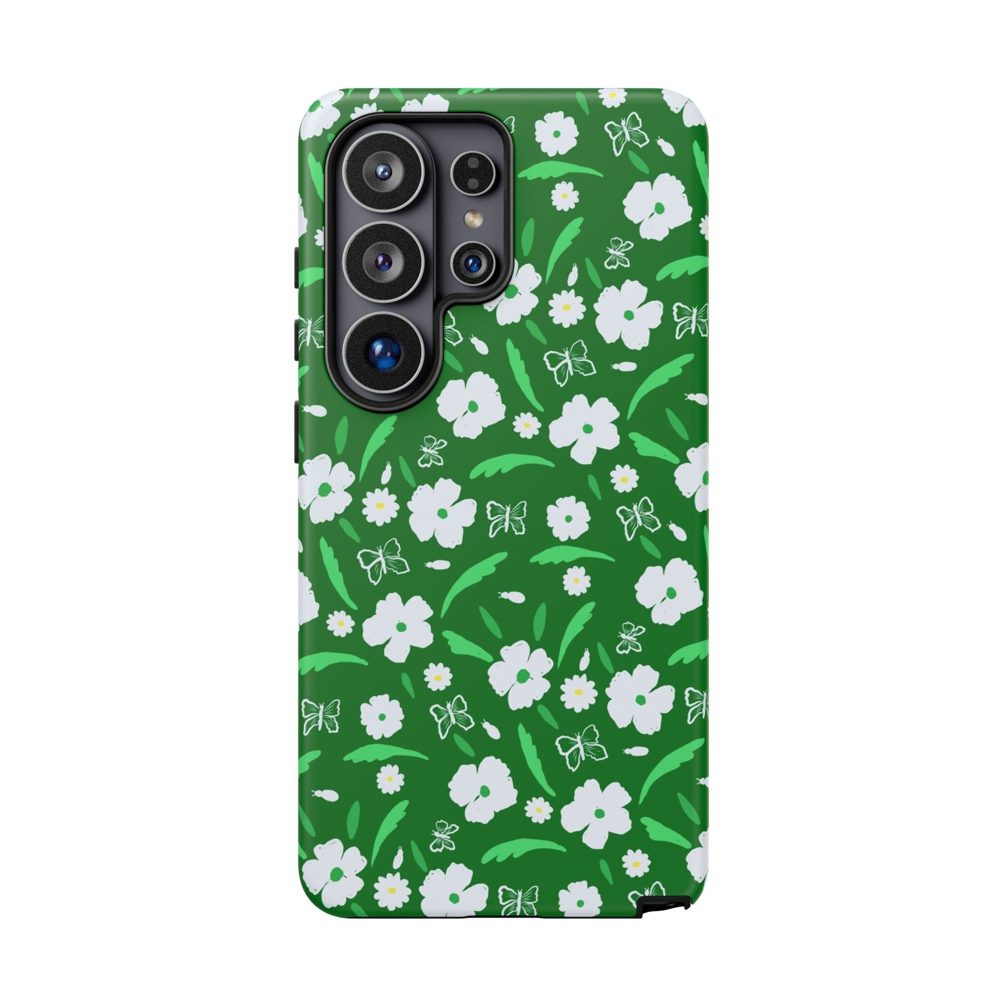 Green Meets White Flora Hand Designed Prints Tough Cases Printify