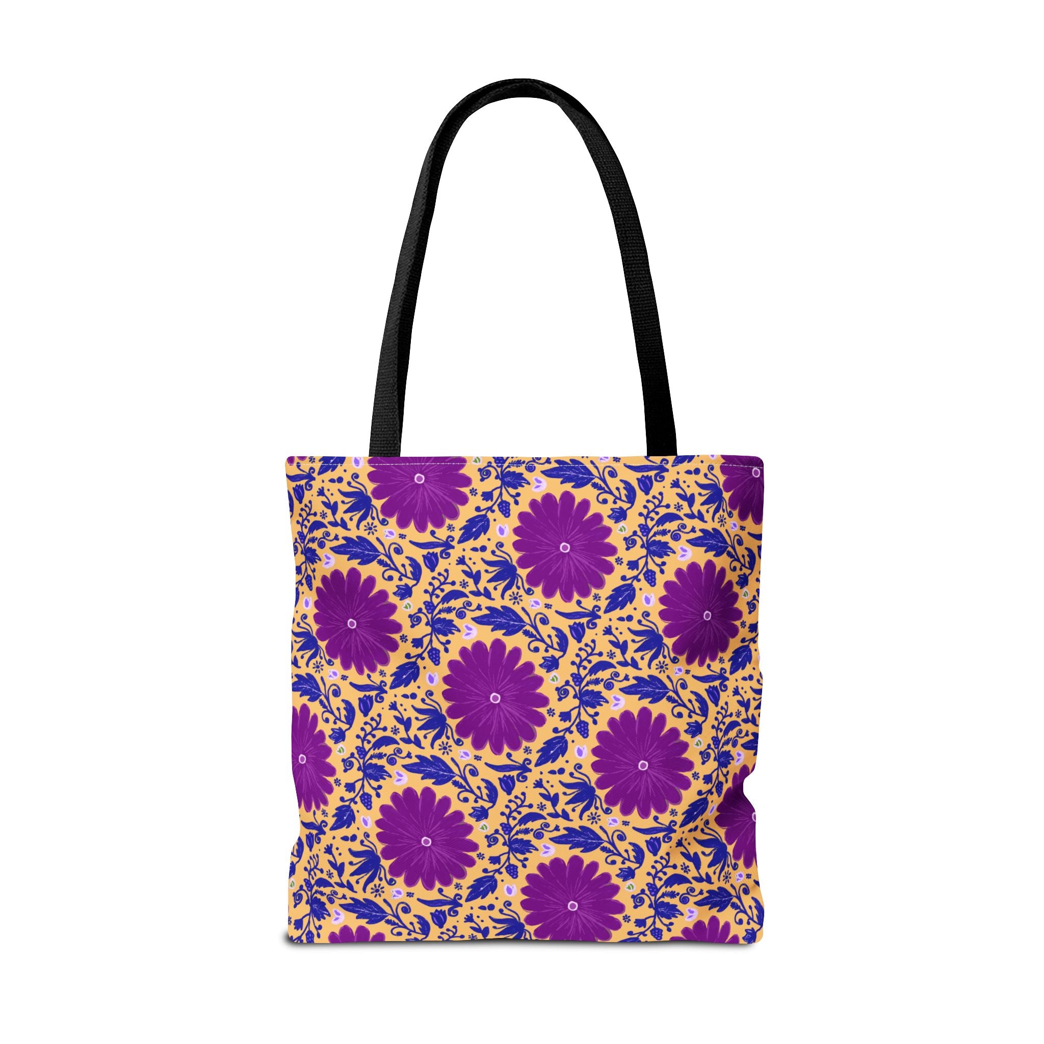 Botanic Susanah Purple Flower Print Tote Bag – Hand-Designed Print