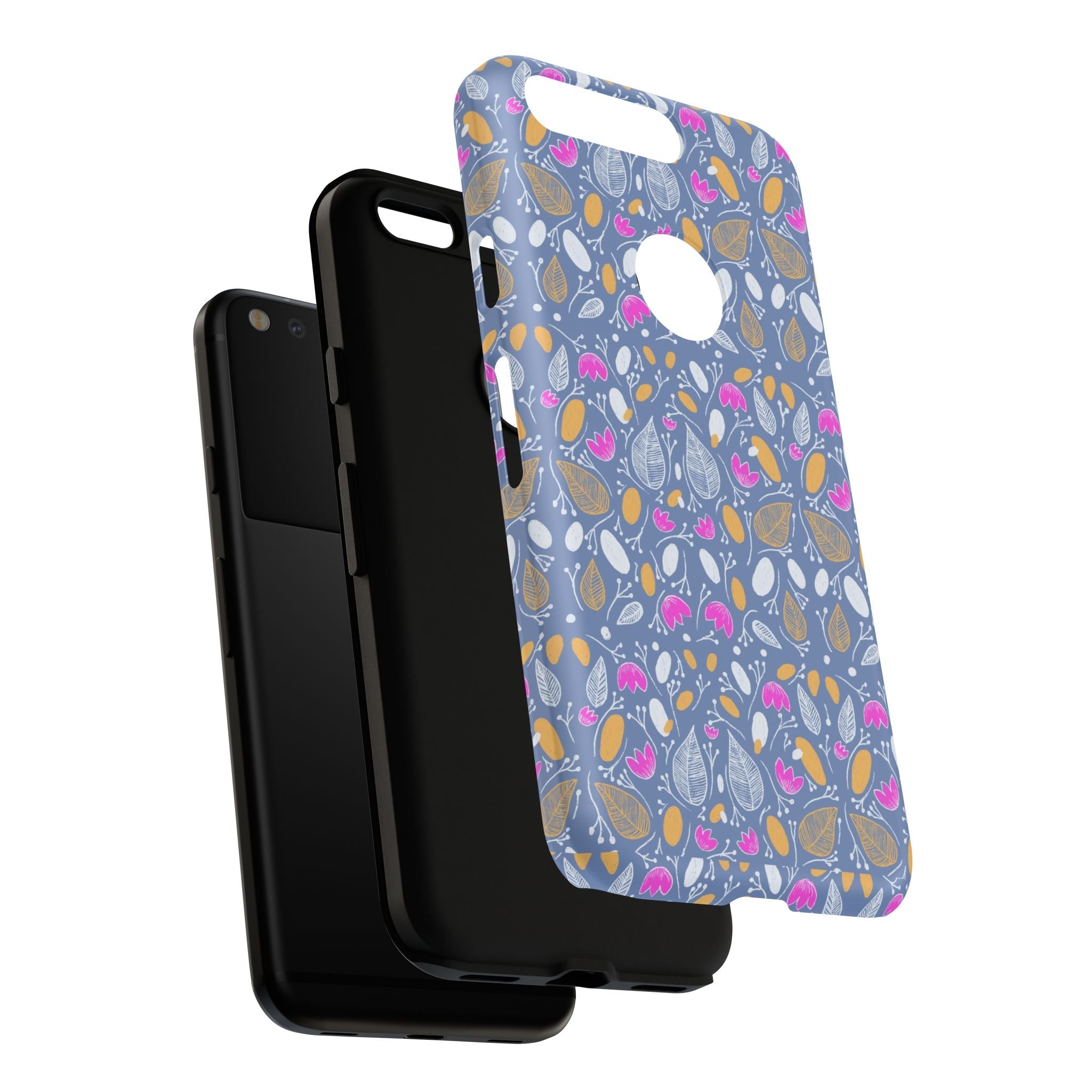 Abstract Grey Small BotanicThemed Tough Cases-Matte and Glossy Printify