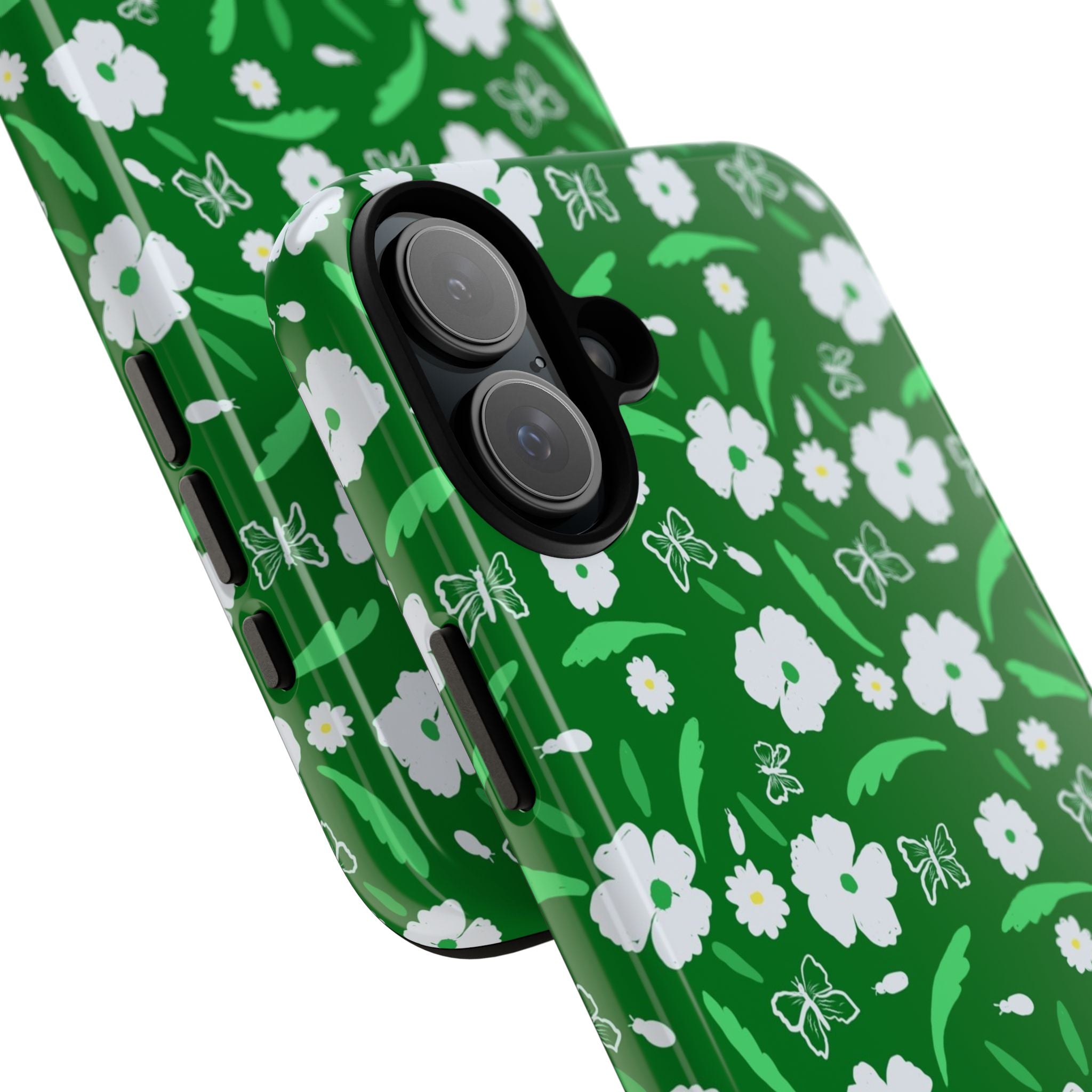 Green Meets White Flora Hand Designed Prints Tough Cases Printify