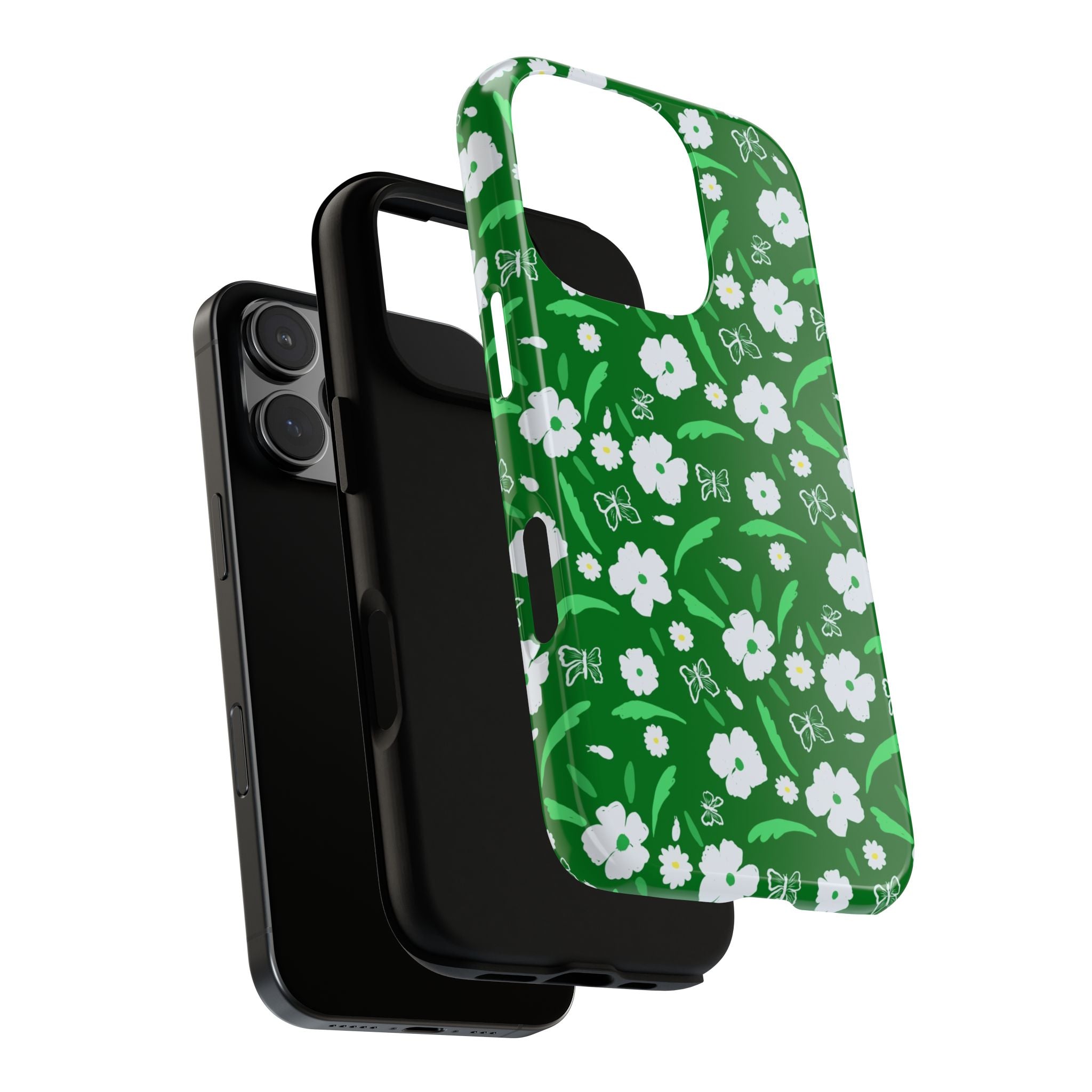 Green Meets White Flora Hand Designed Prints Tough Cases Printify