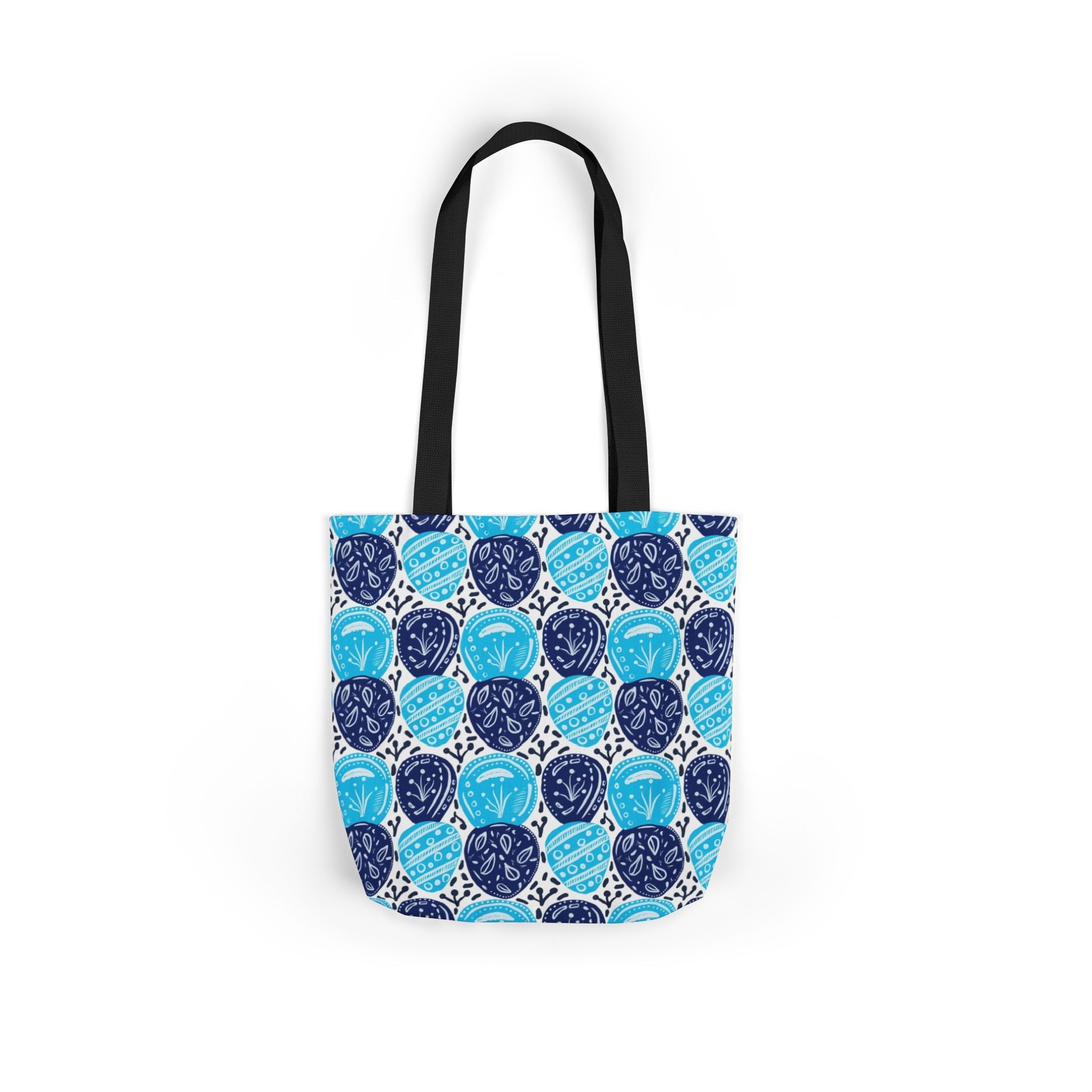 Blue Oval Abstract Canvas Tote Bag, 5-Color Straps Printify