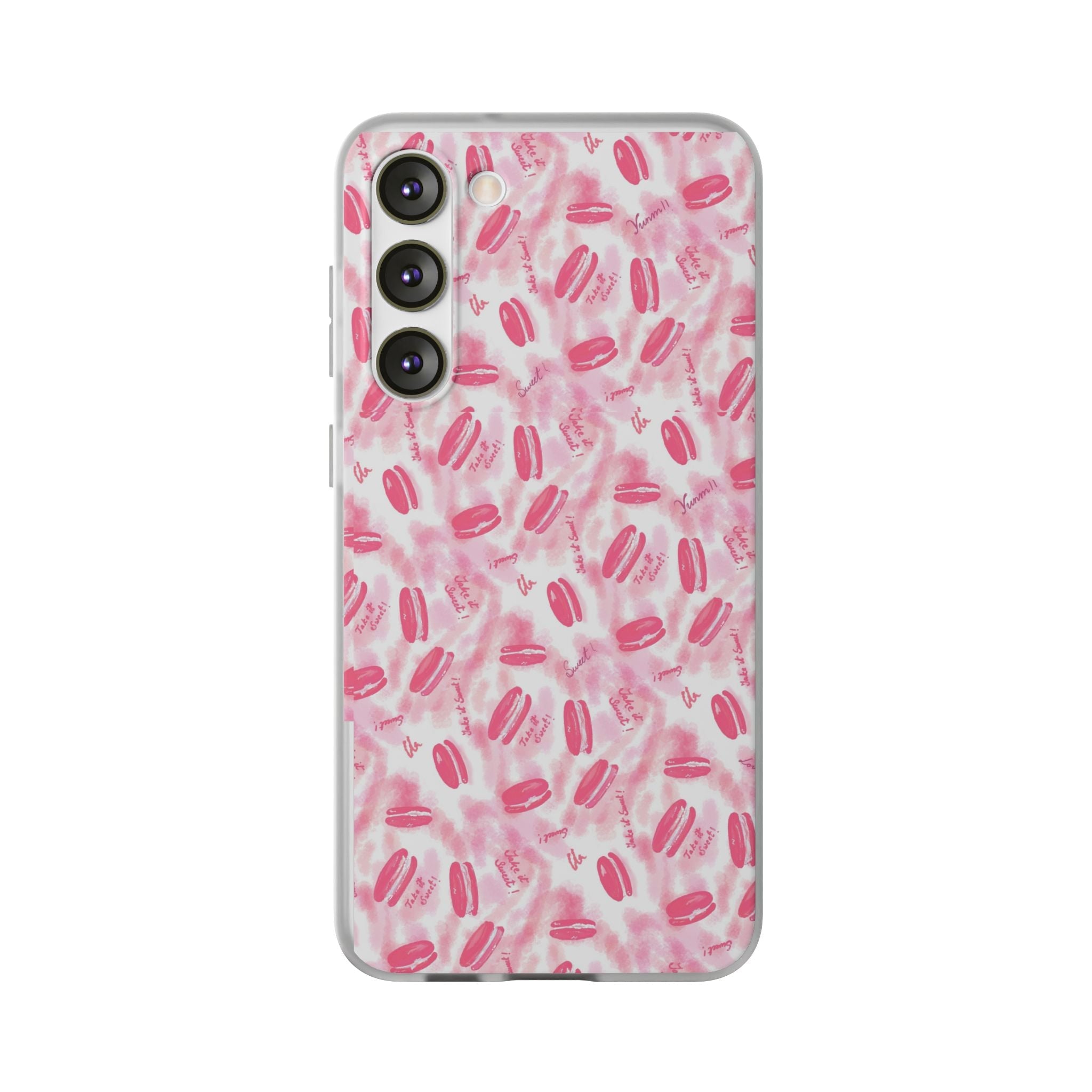 Macaron Hand Drawn Designed Flexi Phone Cases Printify