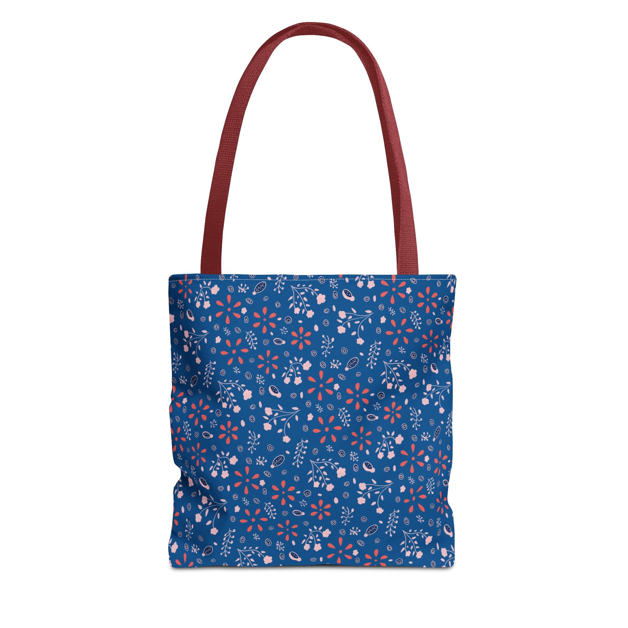 Blue Small Botanic Print Tote Bag (AOP)