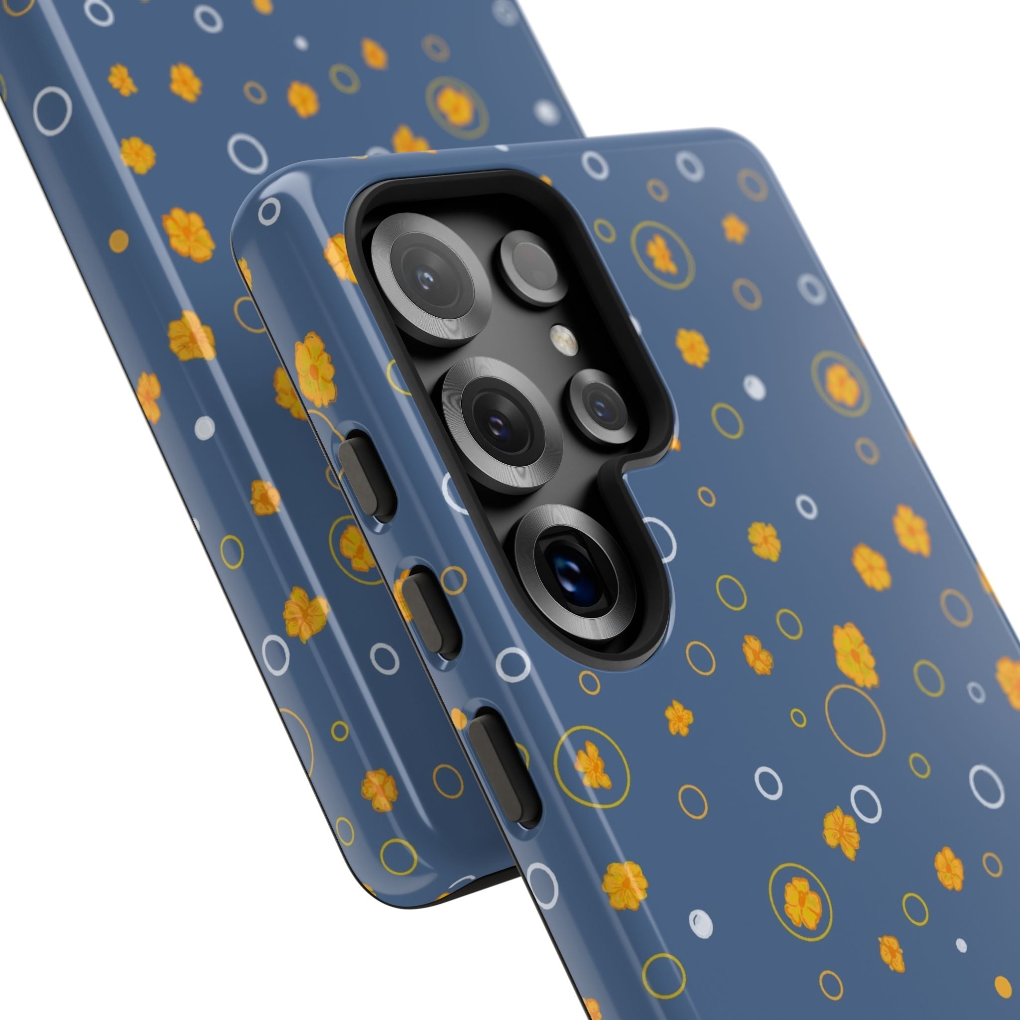 Bluish Grey -Small Cute Wild Flower -Hand Designed Prints-Tough Cases Printify