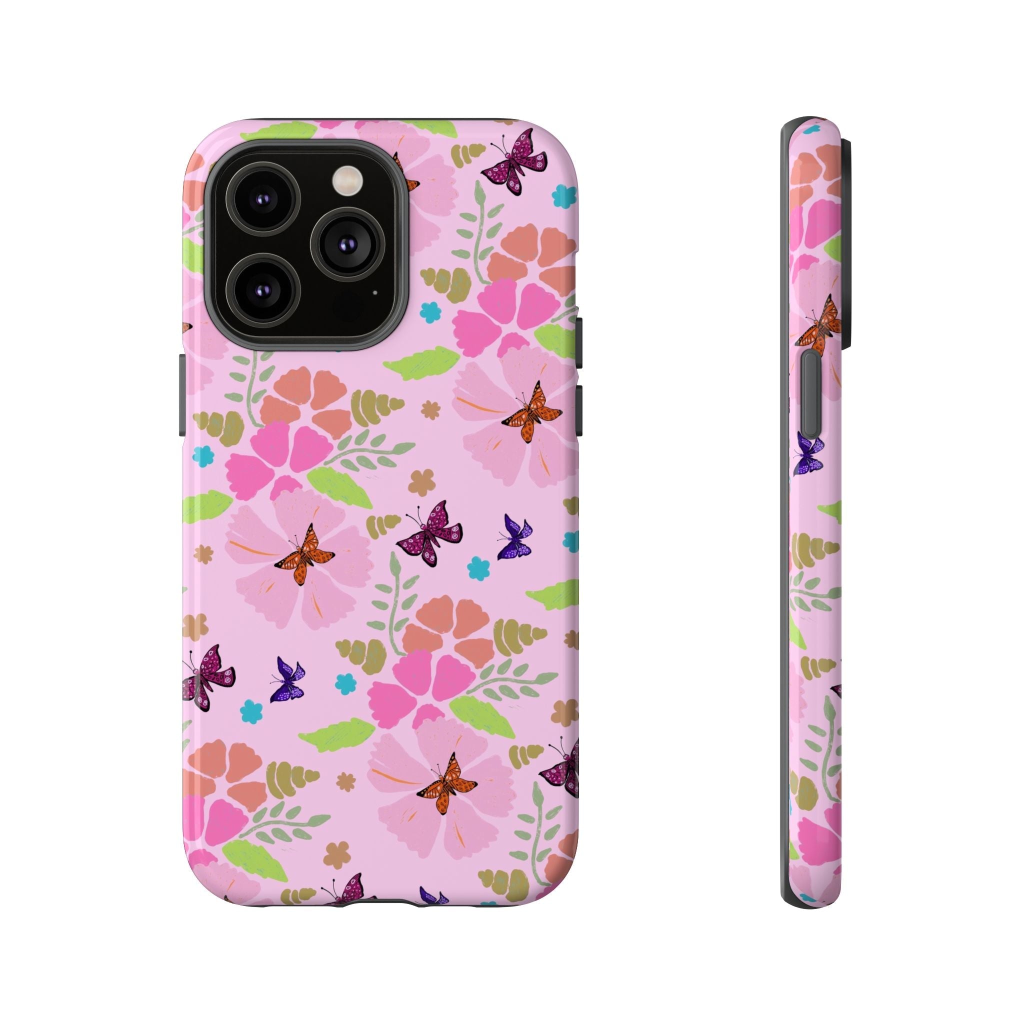 Pink Butterfly Garden Theme Tough Cases Printify