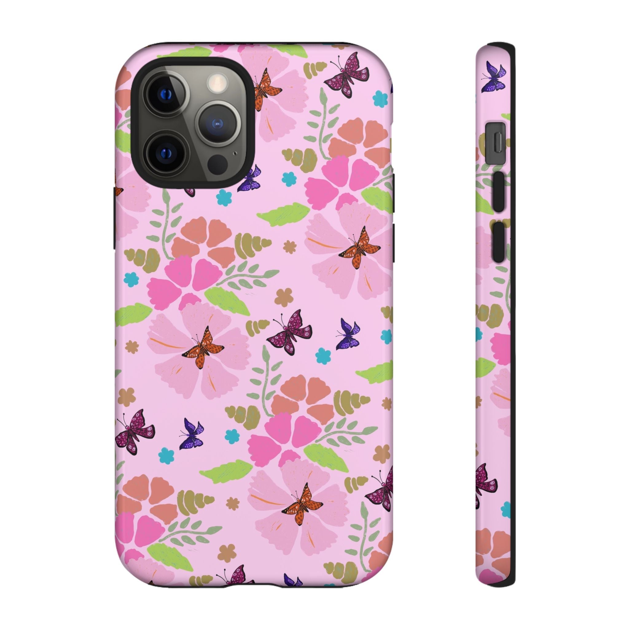 Pink Butterfly Garden Theme Tough Cases Printify
