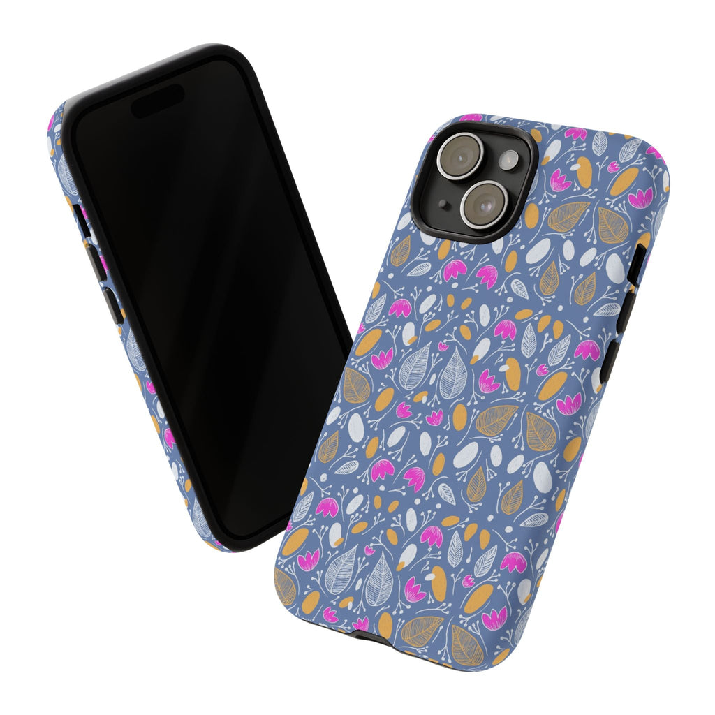 Abstract Grey Small BotanicThemed Tough Cases-Matte and Glossy Printify