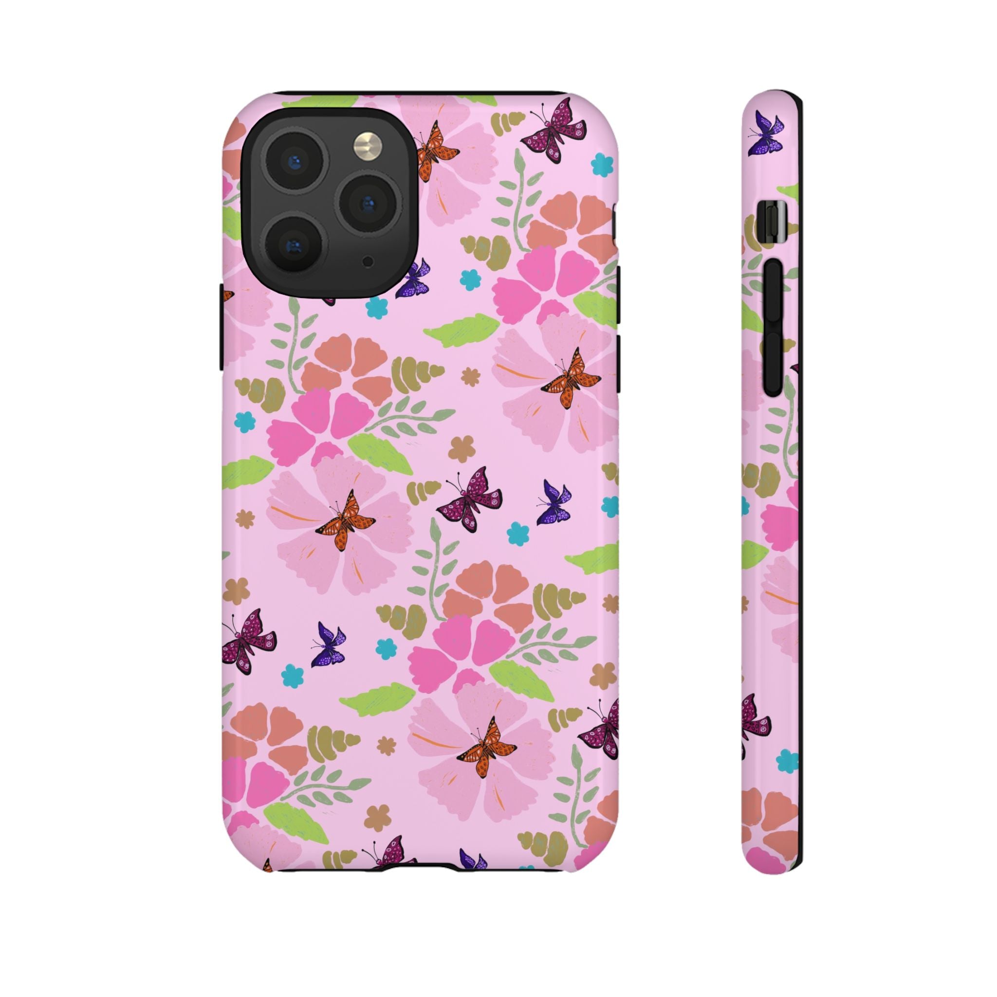 Pink Butterfly Garden Theme Tough Cases Printify