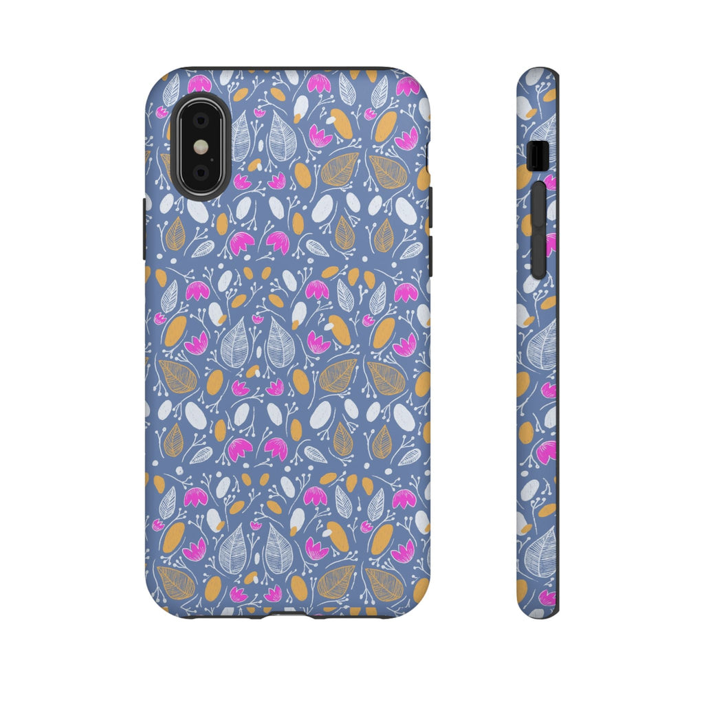 Abstract Grey Small BotanicThemed Tough Cases-Matte and Glossy Printify