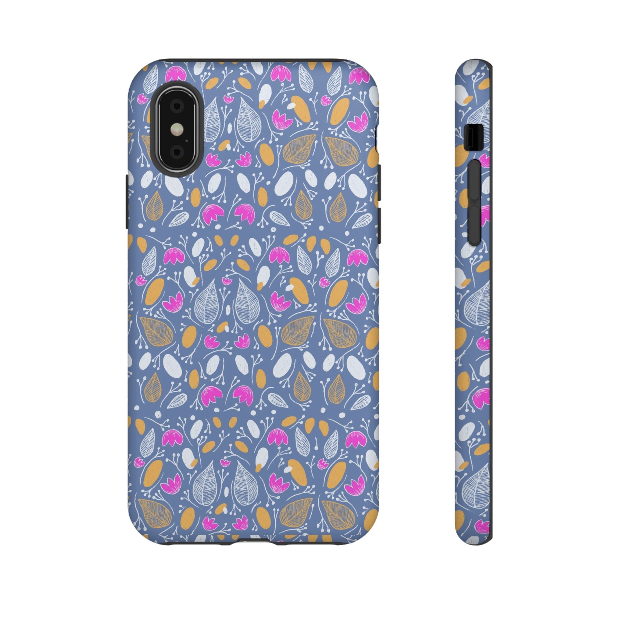 Abstract Grey Small BotanicThemed Tough Cases-Matte and Glossy Printify