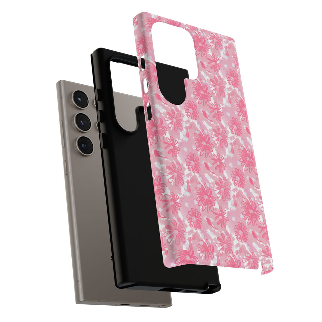Flora Pink White Phone Case (Carry Original Art Drawn) Printify