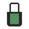 Green White Flower Cotton Tote Bag Printify