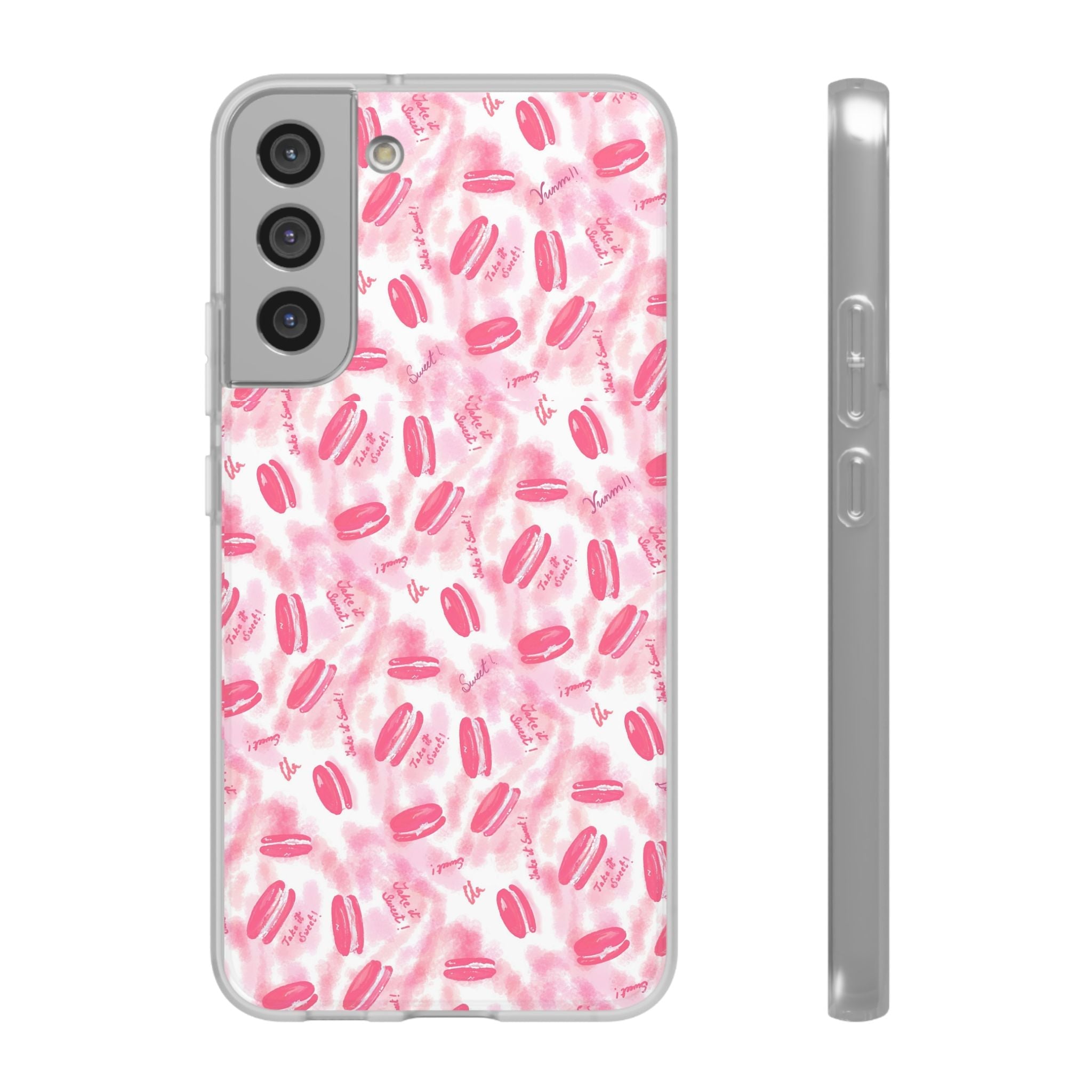 Macaron Hand Drawn Designed Flexi Phone Cases Printify