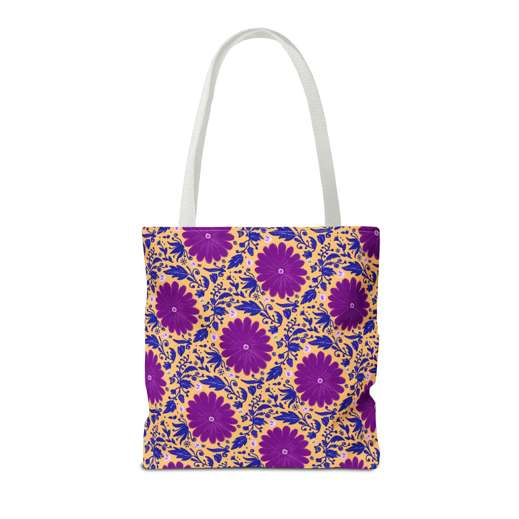 Botanic Susanah Purple Flower Print Tote Bag – Hand-Designed Print