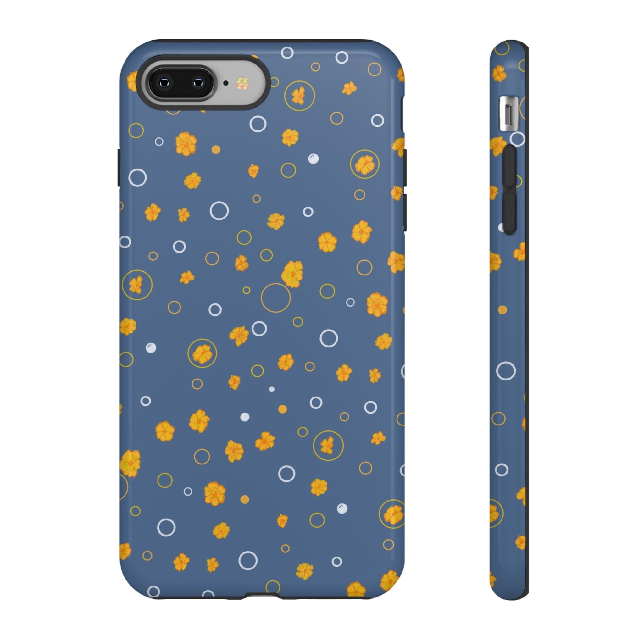 Bluish Grey -Small Cute Wild Flower -Hand Designed Prints-Tough Cases Printify