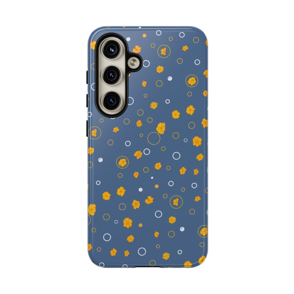 Bluish Grey -Small Cute Wild Flower -Hand Designed Prints-Tough Cases Printify