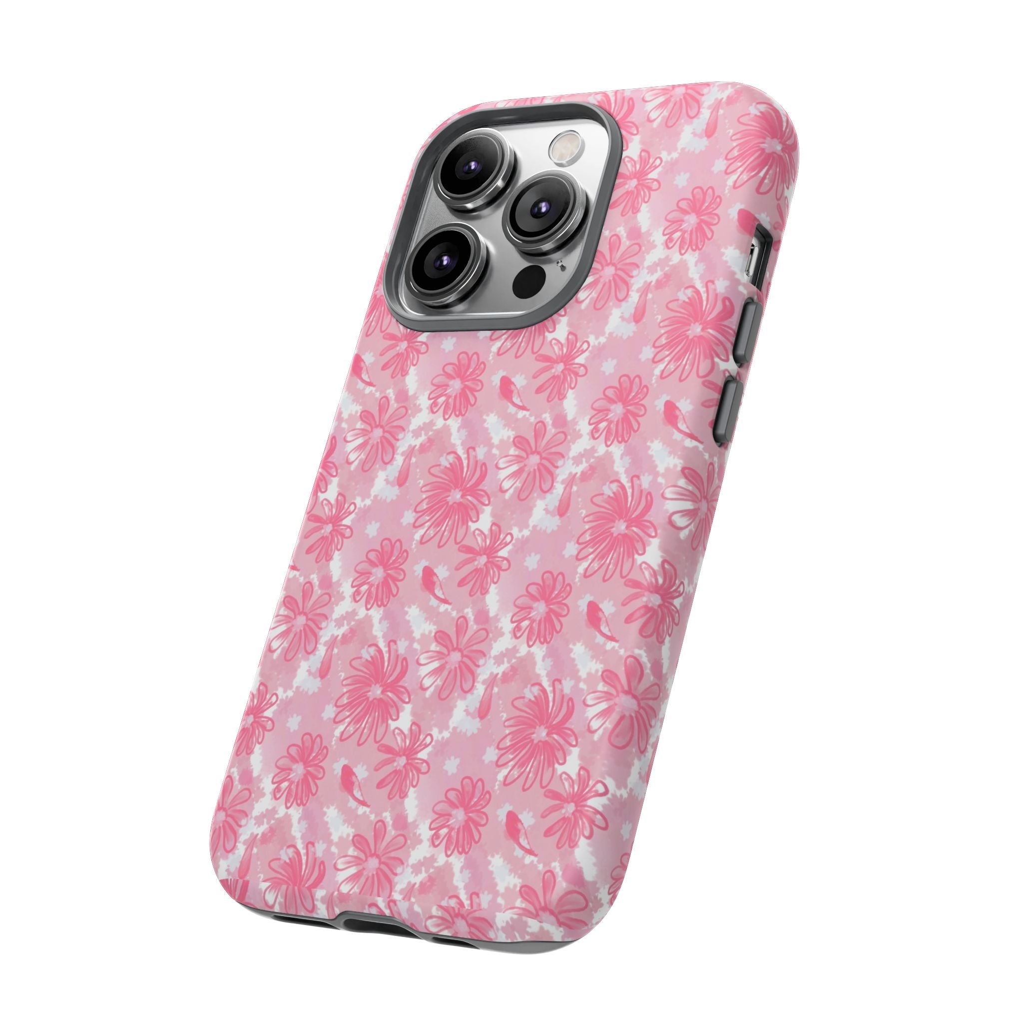 Flora Pink White Phone Case (Carry Original Art Drawn) Printify