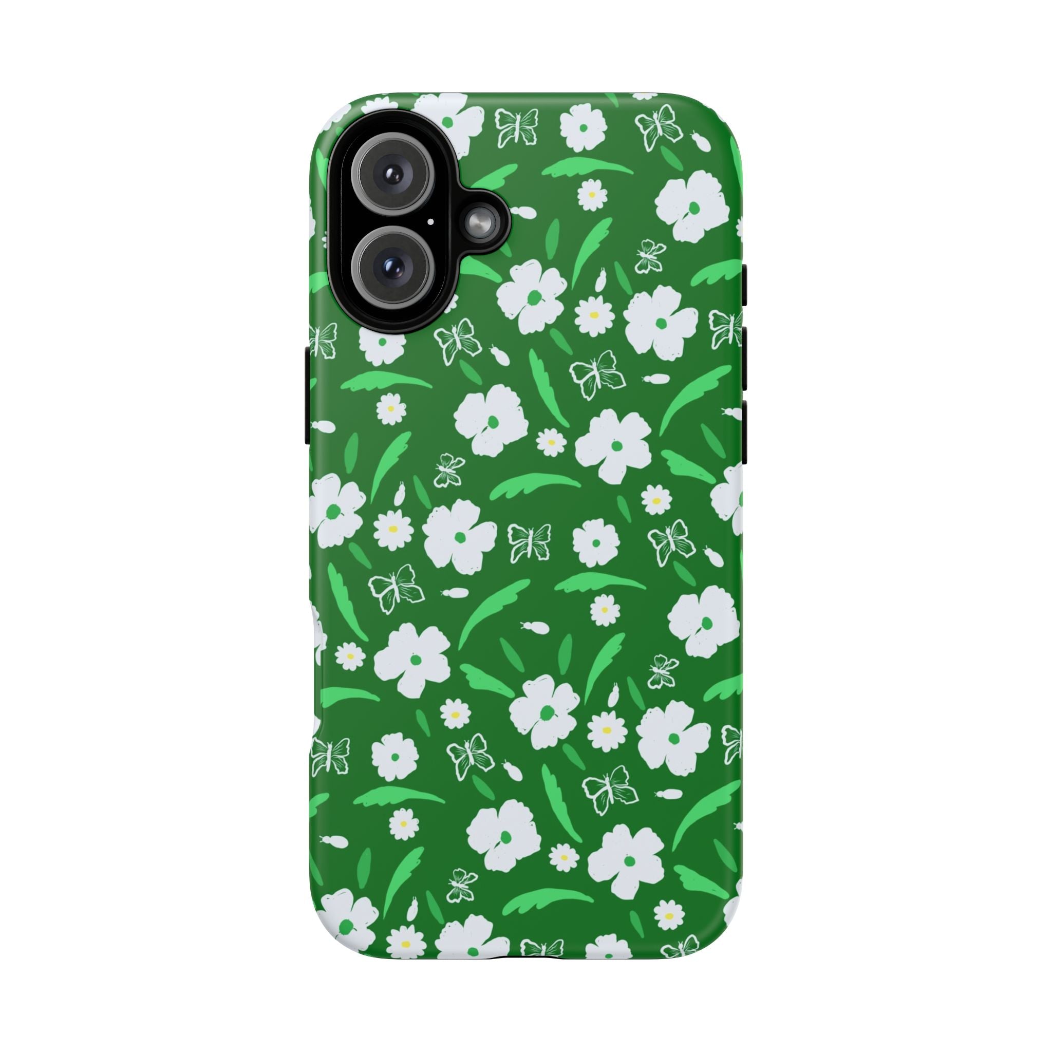 Green Meets White Flora Hand Designed Prints Tough Cases Printify