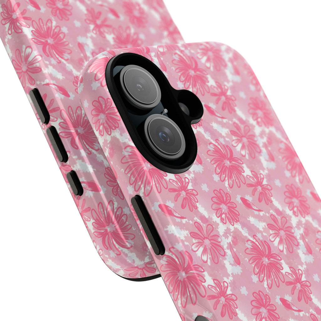 Flora Pink White Phone Case (Carry Original Art Drawn) Printify