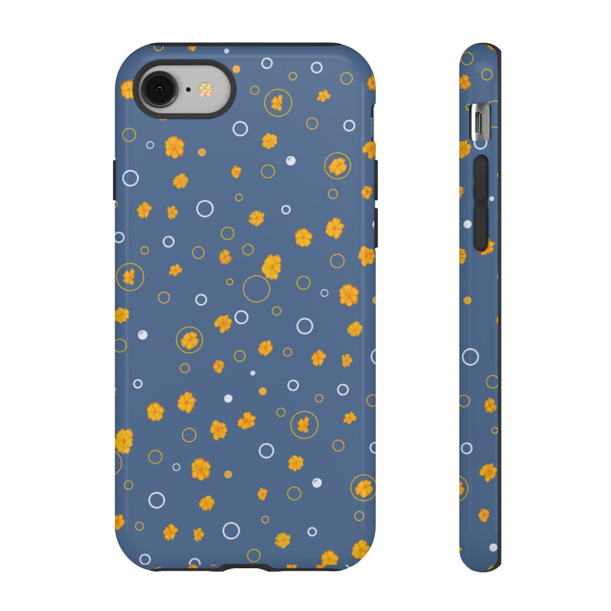 Bluish Grey -Small Cute Wild Flower -Hand Designed Prints-Tough Cases Printify