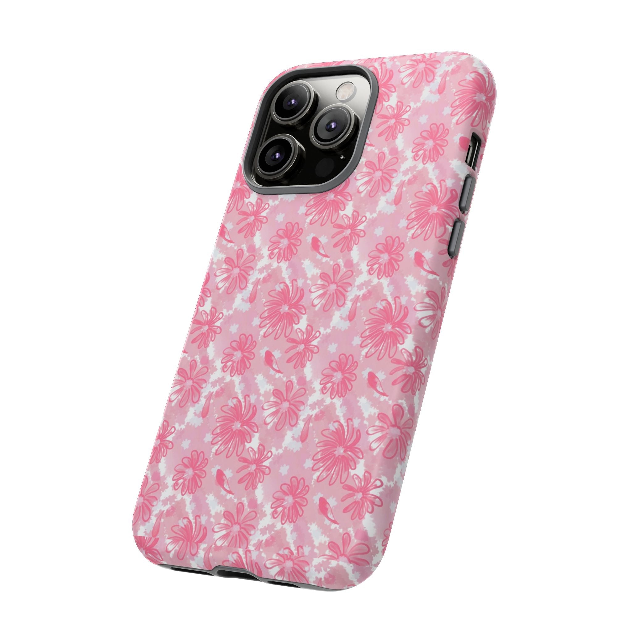 Flora Pink White Phone Case (Carry Original Art Drawn) Printify