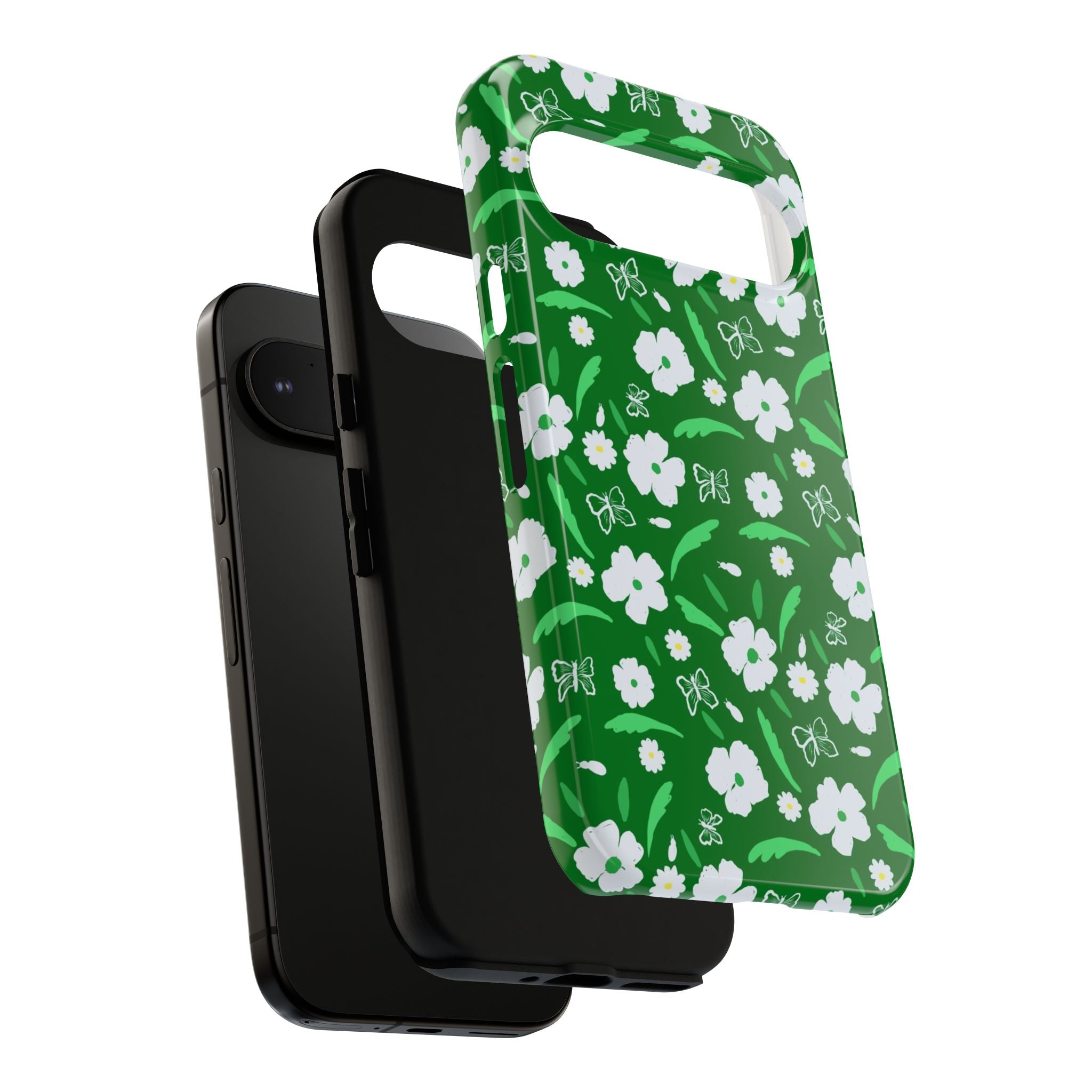 Green Meets White Flora Hand Designed Prints Tough Cases Printify