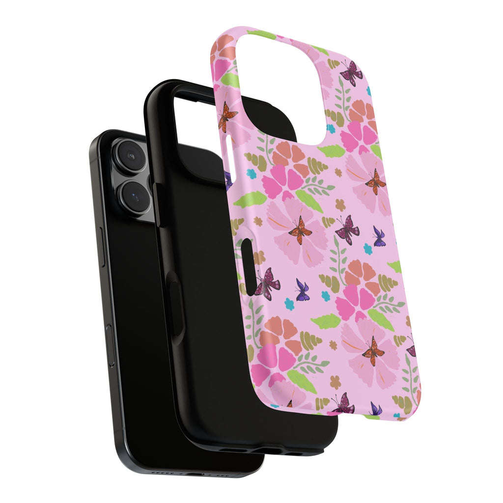 Pink Butterfly Garden Theme Tough Cases Printify