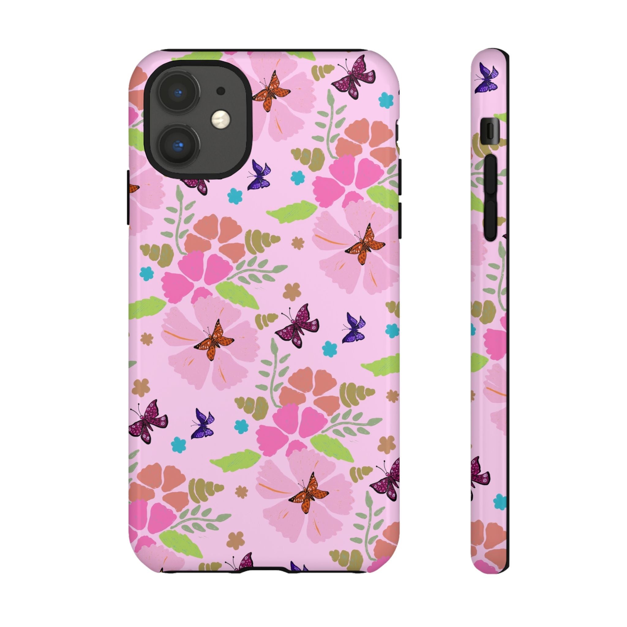 Pink Butterfly Garden Theme Tough Cases Printify