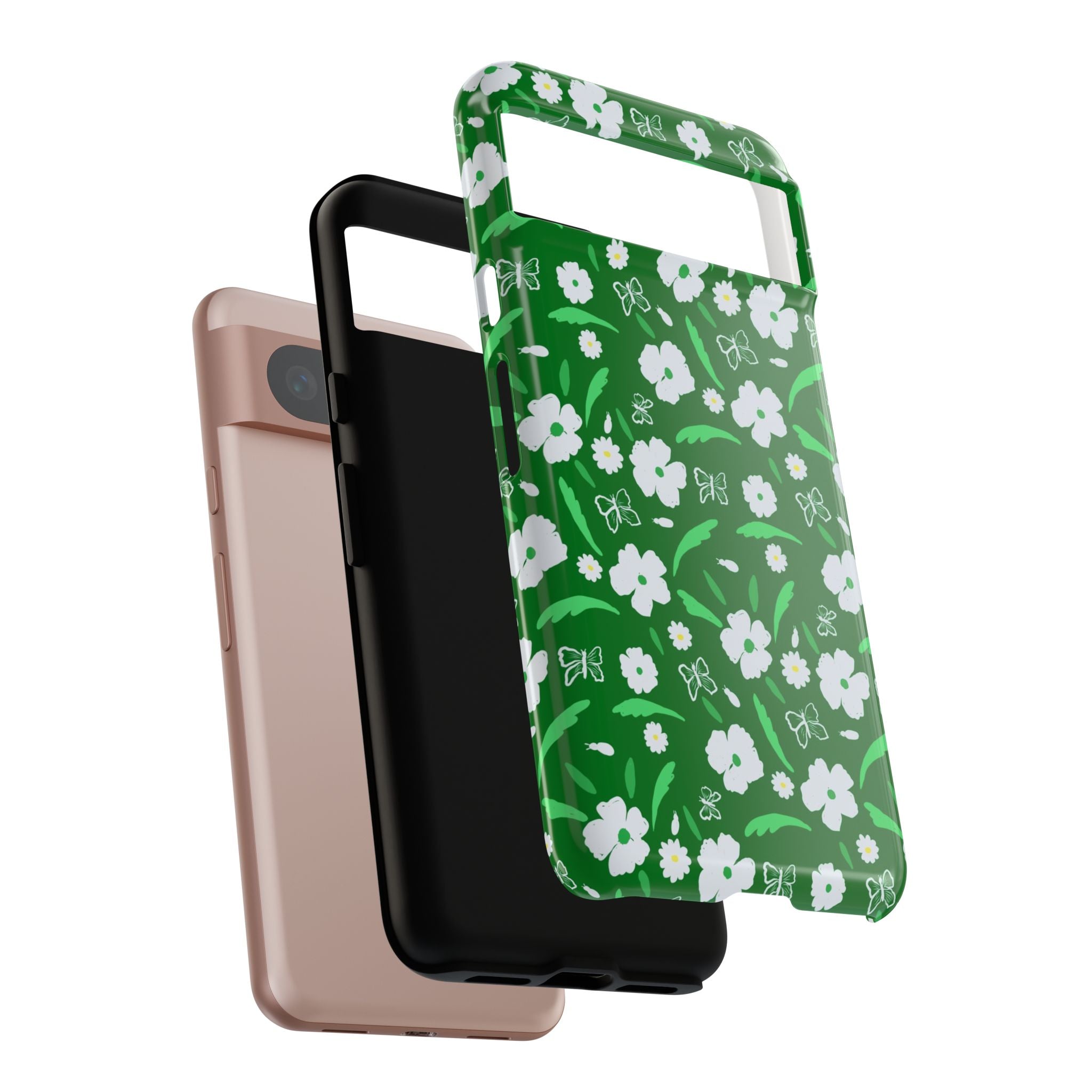 Green Meets White Flora Hand Designed Prints Tough Cases Printify