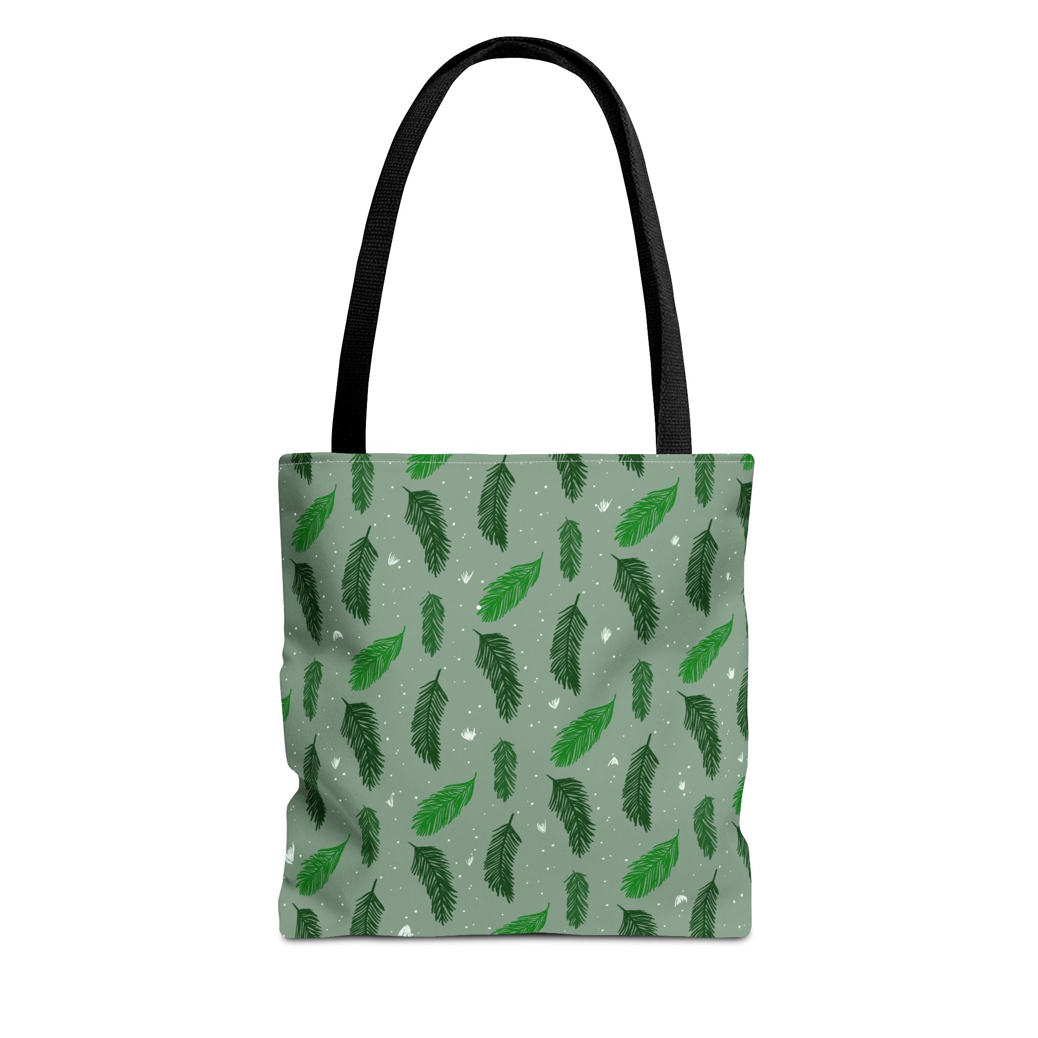 Olive Green Hand Drawn Botanic Print Tote Bags Printify