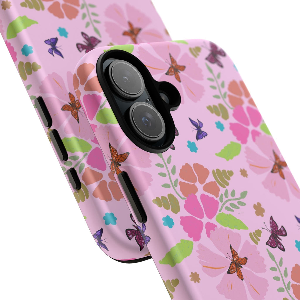 Pink Butterfly Garden Theme Tough Cases Printify