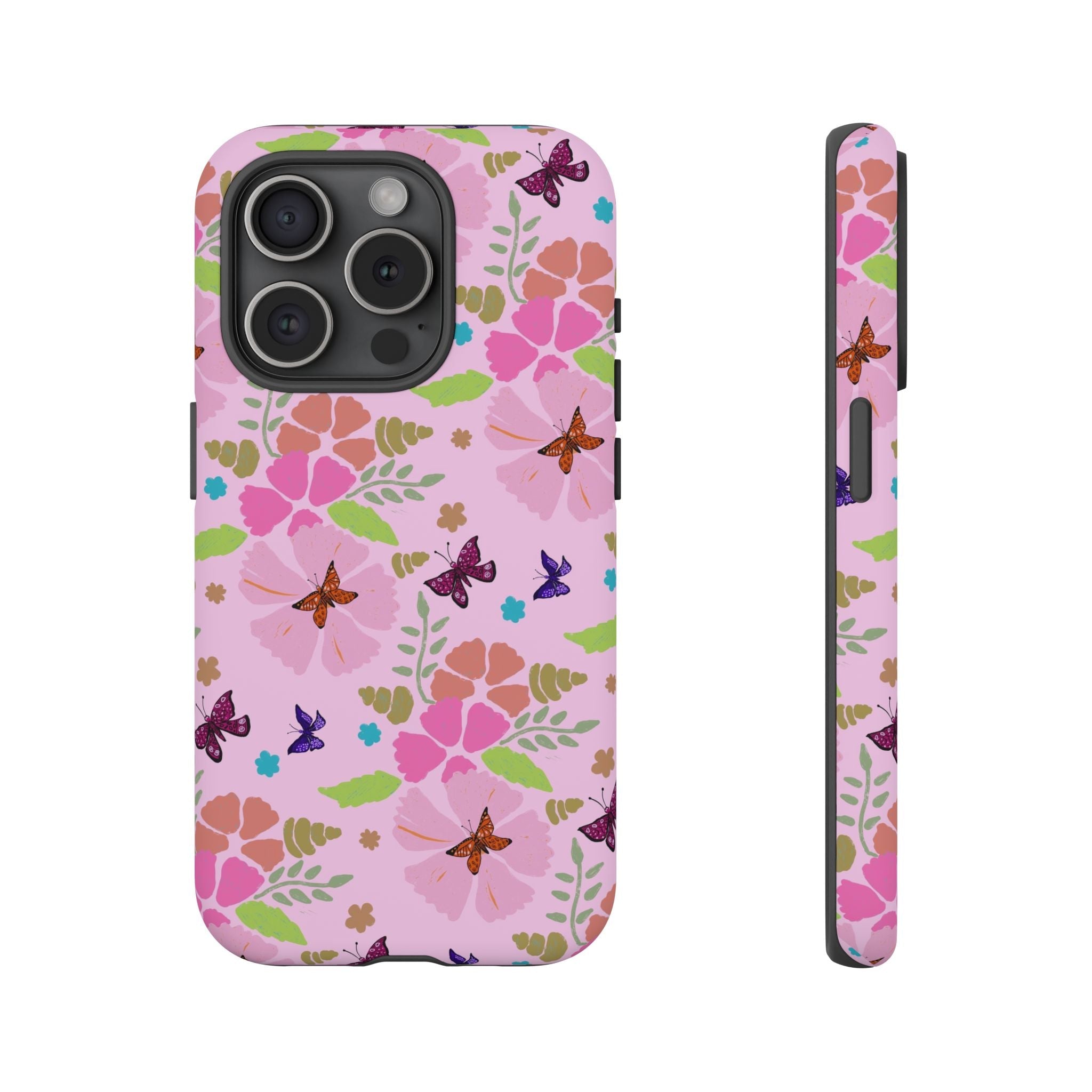 Pink Butterfly Garden Theme Tough Cases Printify