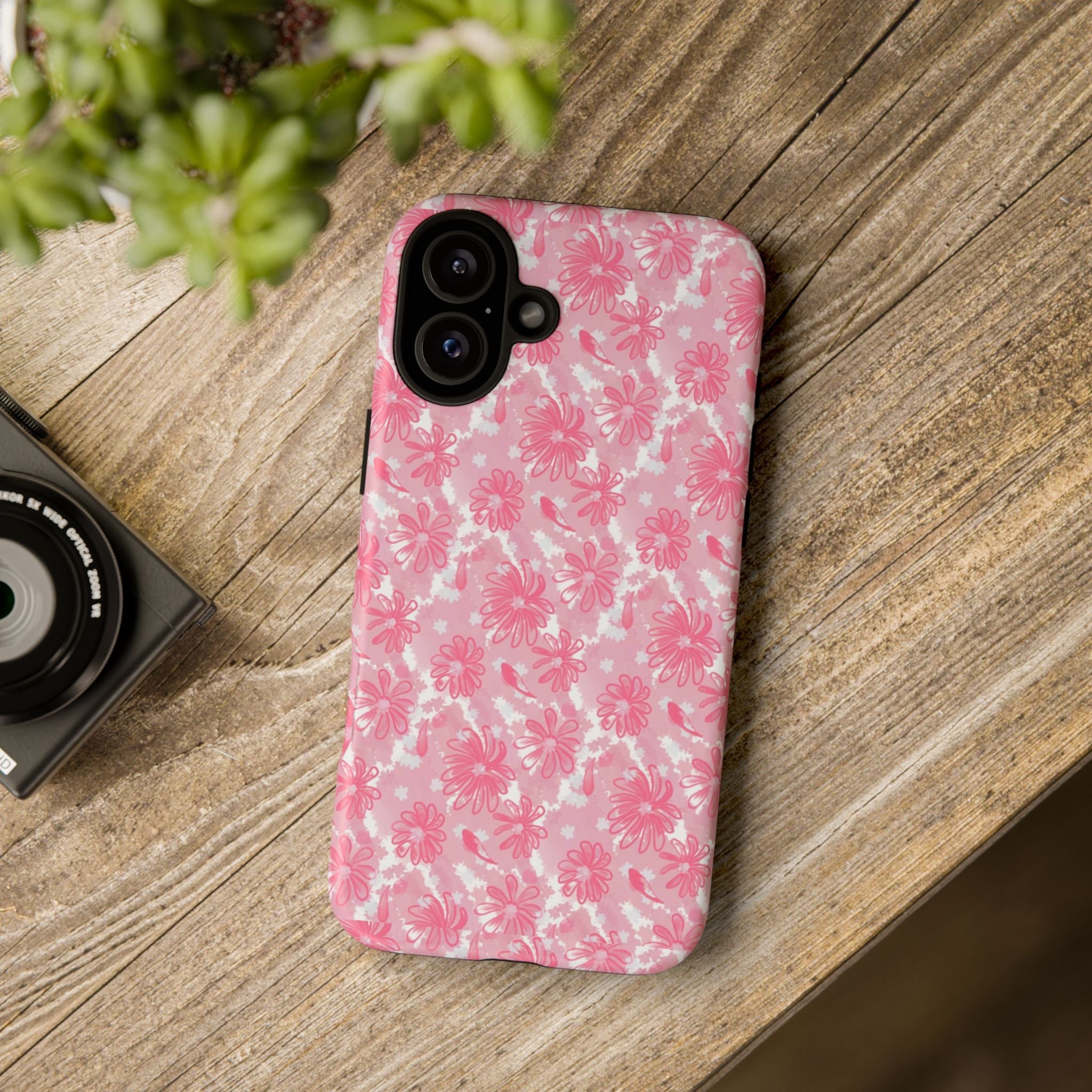 Flora Pink White Phone Case (Carry Original Art Drawn) Printify