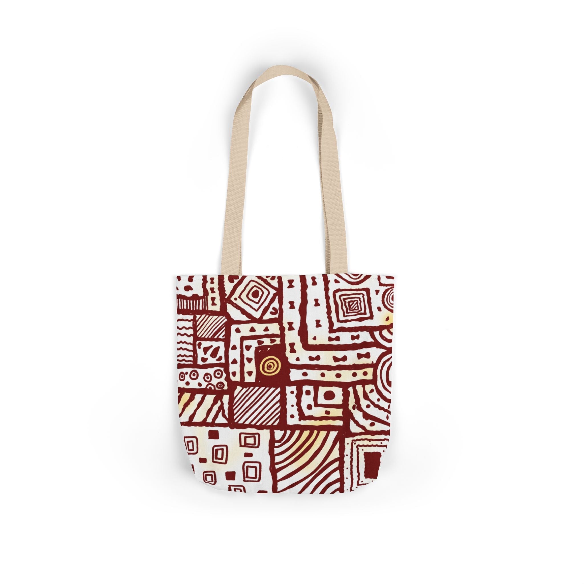 Abstract Pattern Canvas Tote Bag, 5-Color Straps Printify