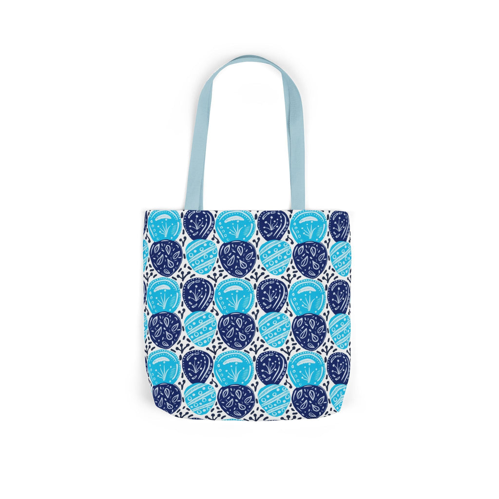Blue Oval Abstract Canvas Tote Bag, 5-Color Straps Printify