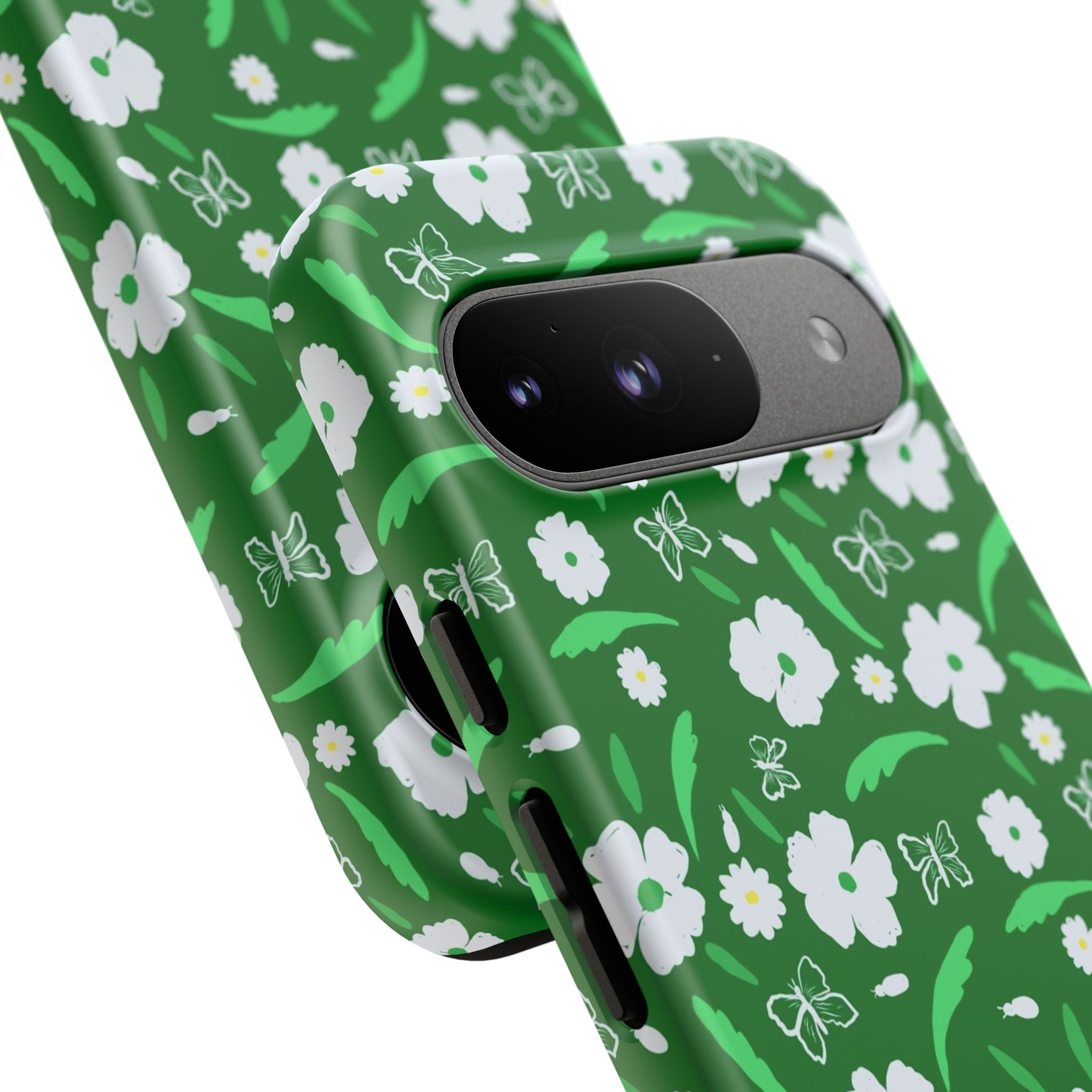 Green Meets White Flora Hand Designed Prints Tough Cases Printify