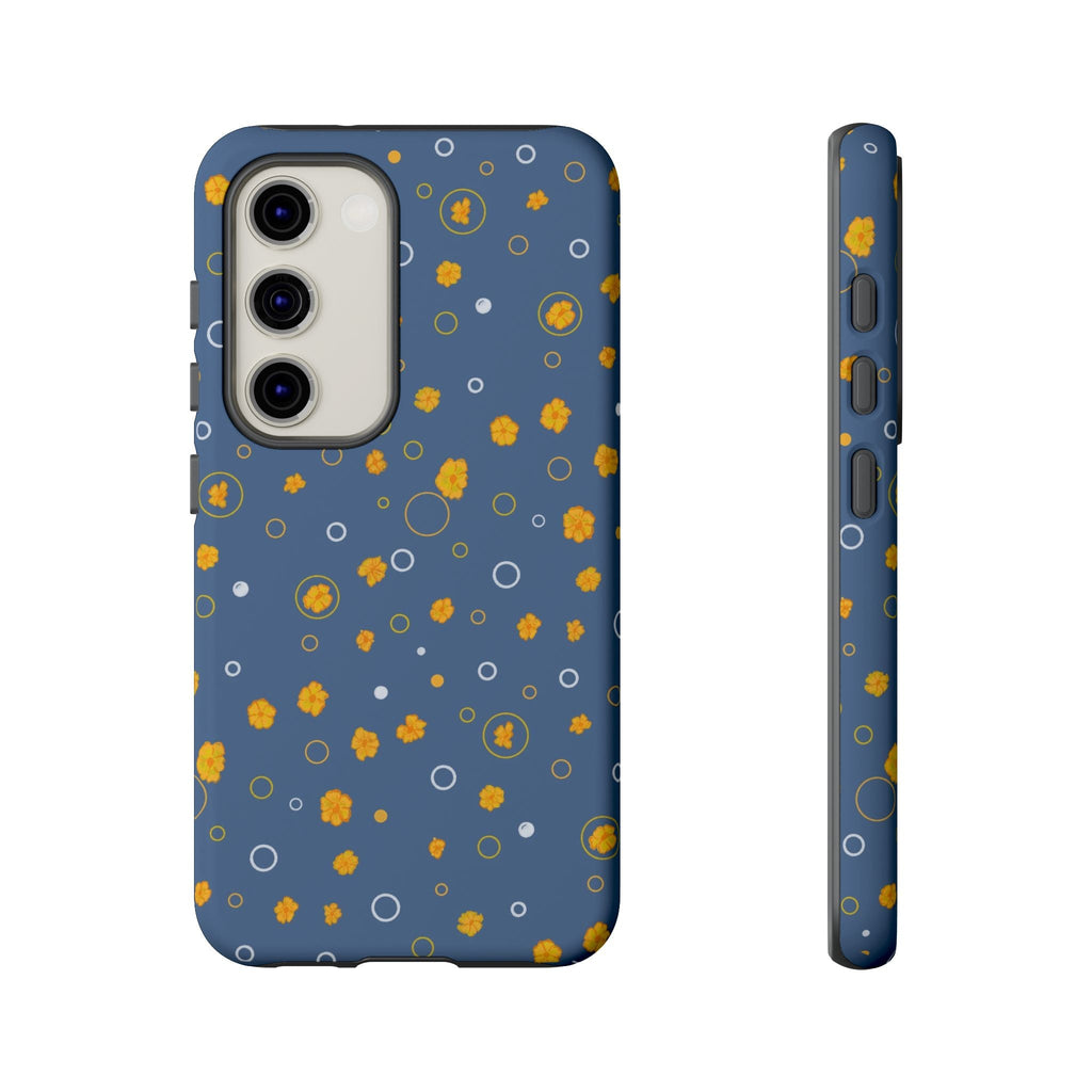 Bluish Grey -Small Cute Wild Flower -Hand Designed Prints-Tough Cases Printify