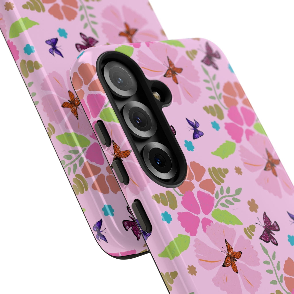 Pink Butterfly Garden Theme Tough Cases Printify