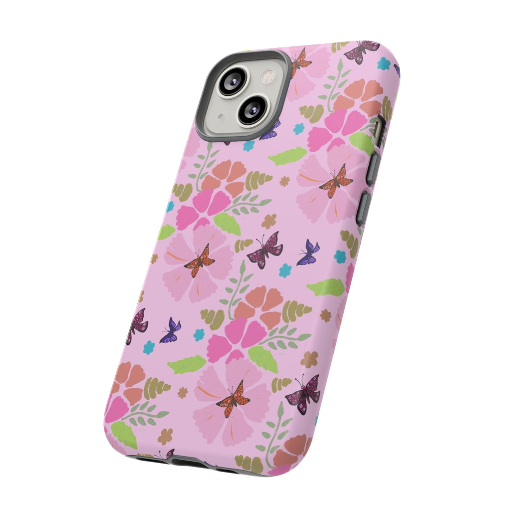 Pink Butterfly Garden Theme Tough Cases Printify