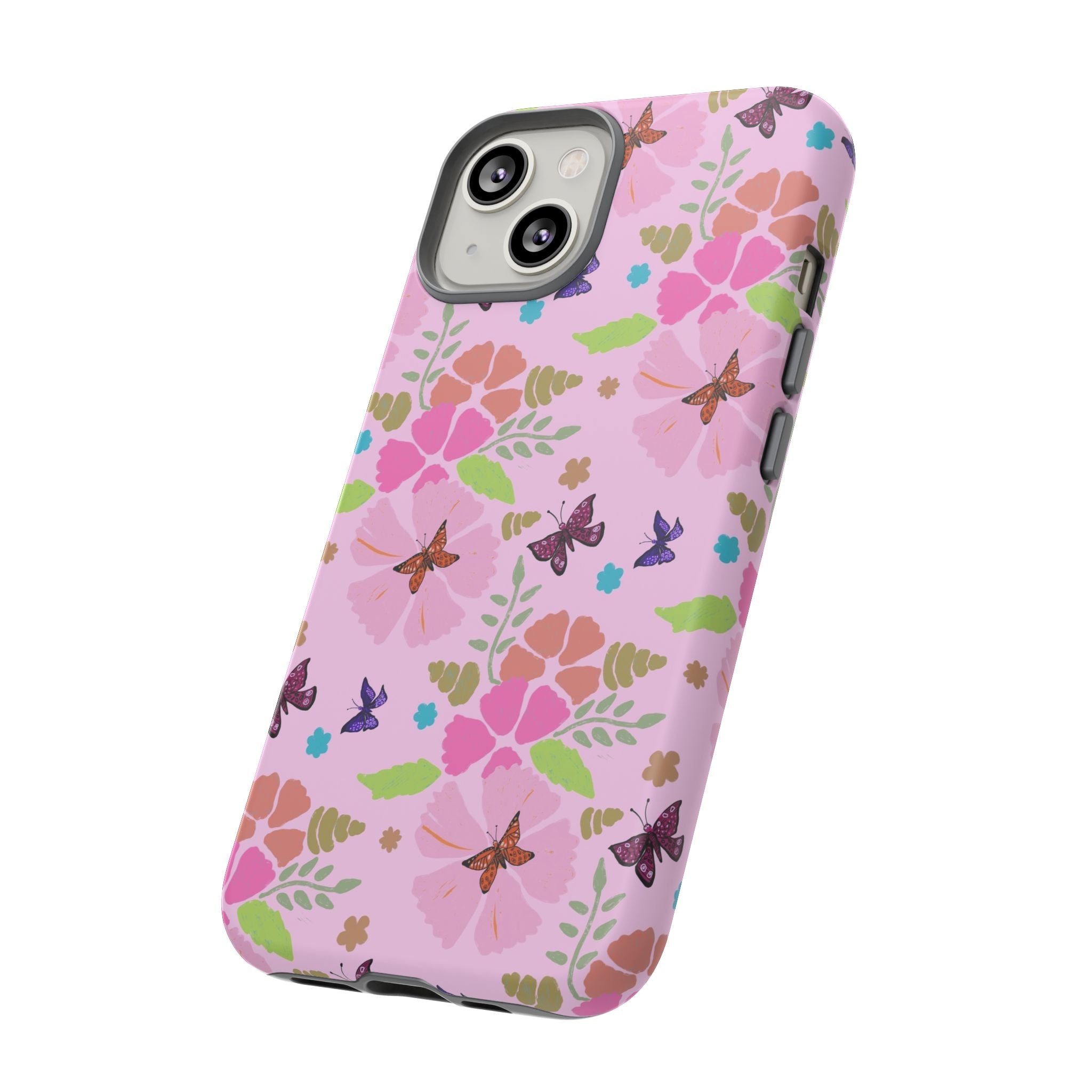 Pink Butterfly Garden Theme Tough Cases Printify