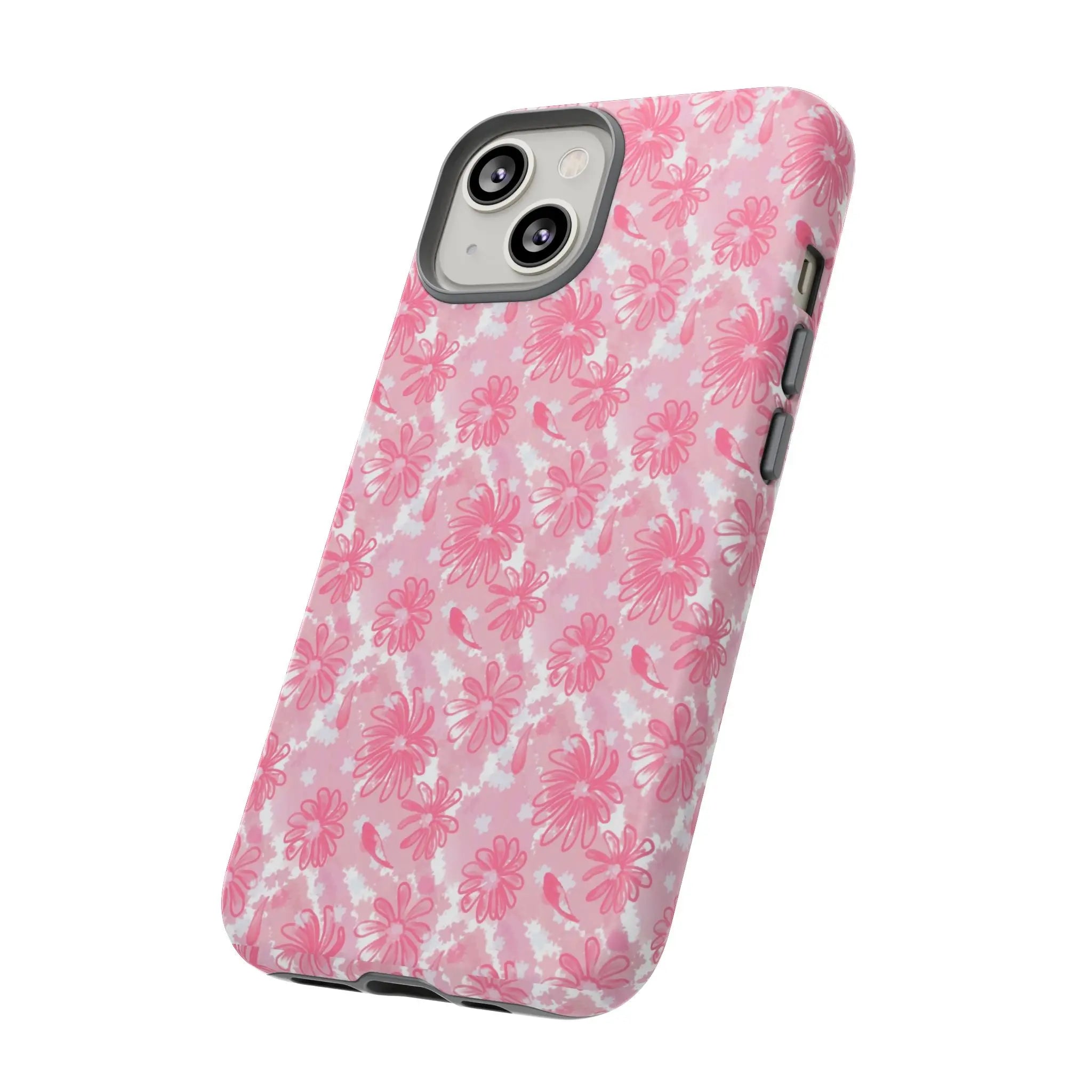 Flora Pink White Phone Case (Carry Original Art Drawn) Printify