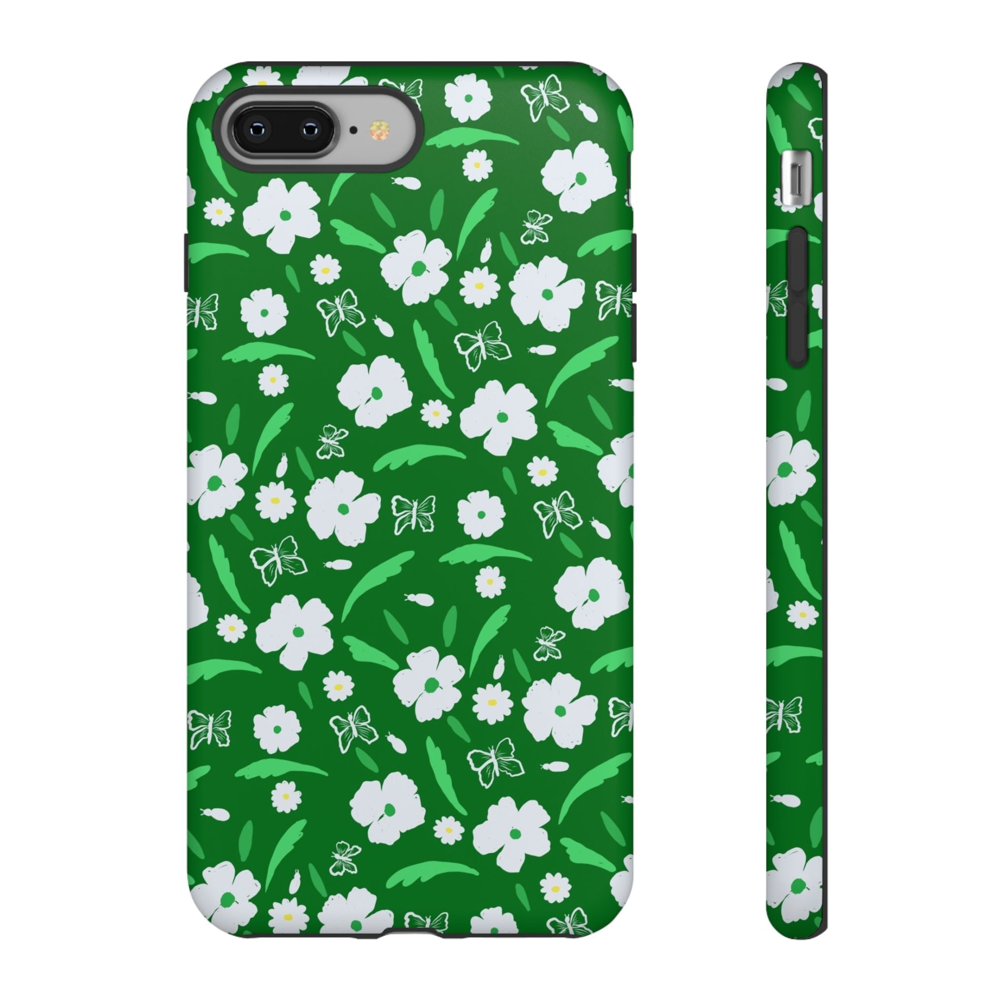 Green Meets White Flora Hand Designed Prints Tough Cases Printify