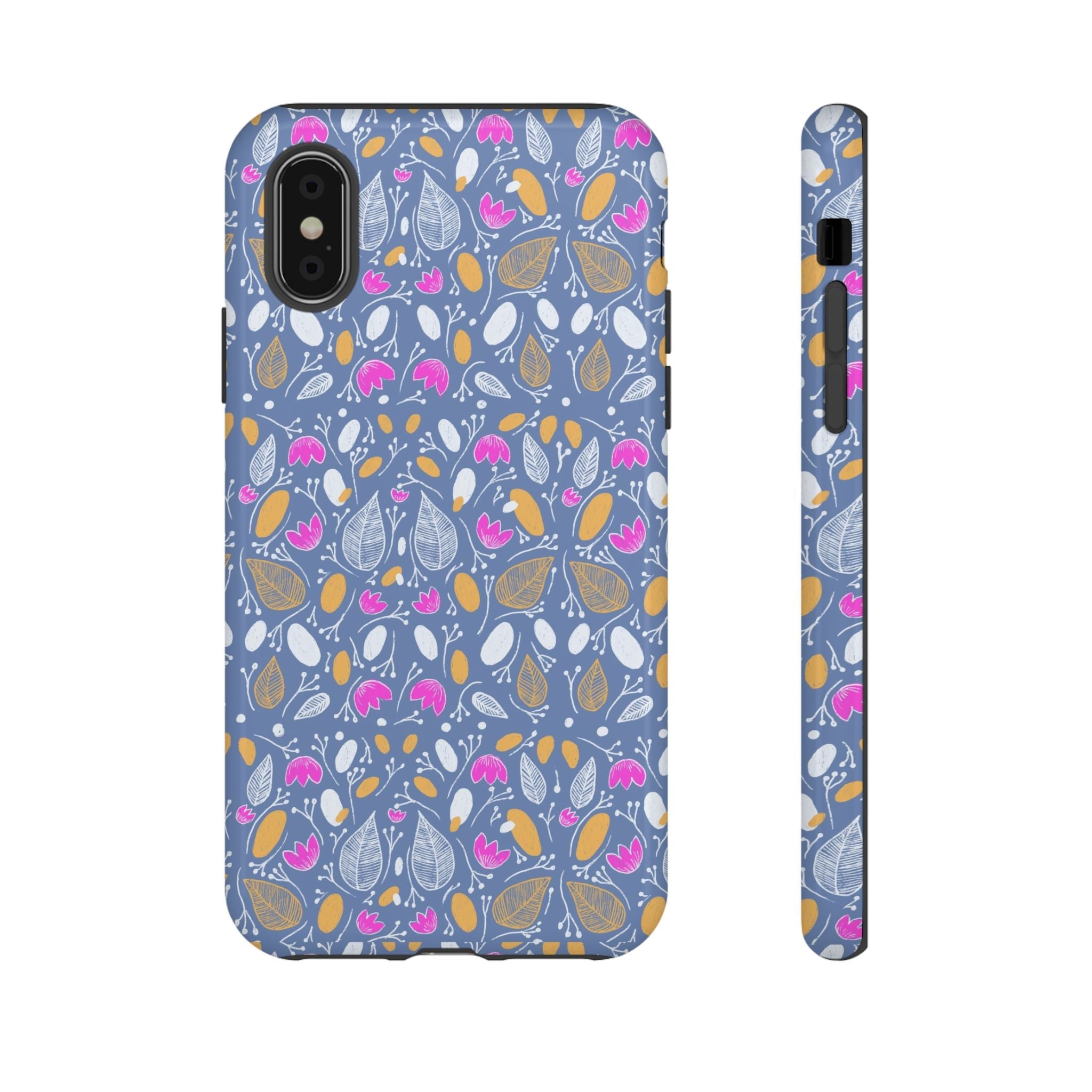 Abstract Grey Small BotanicThemed Tough Cases-Matte and Glossy Printify